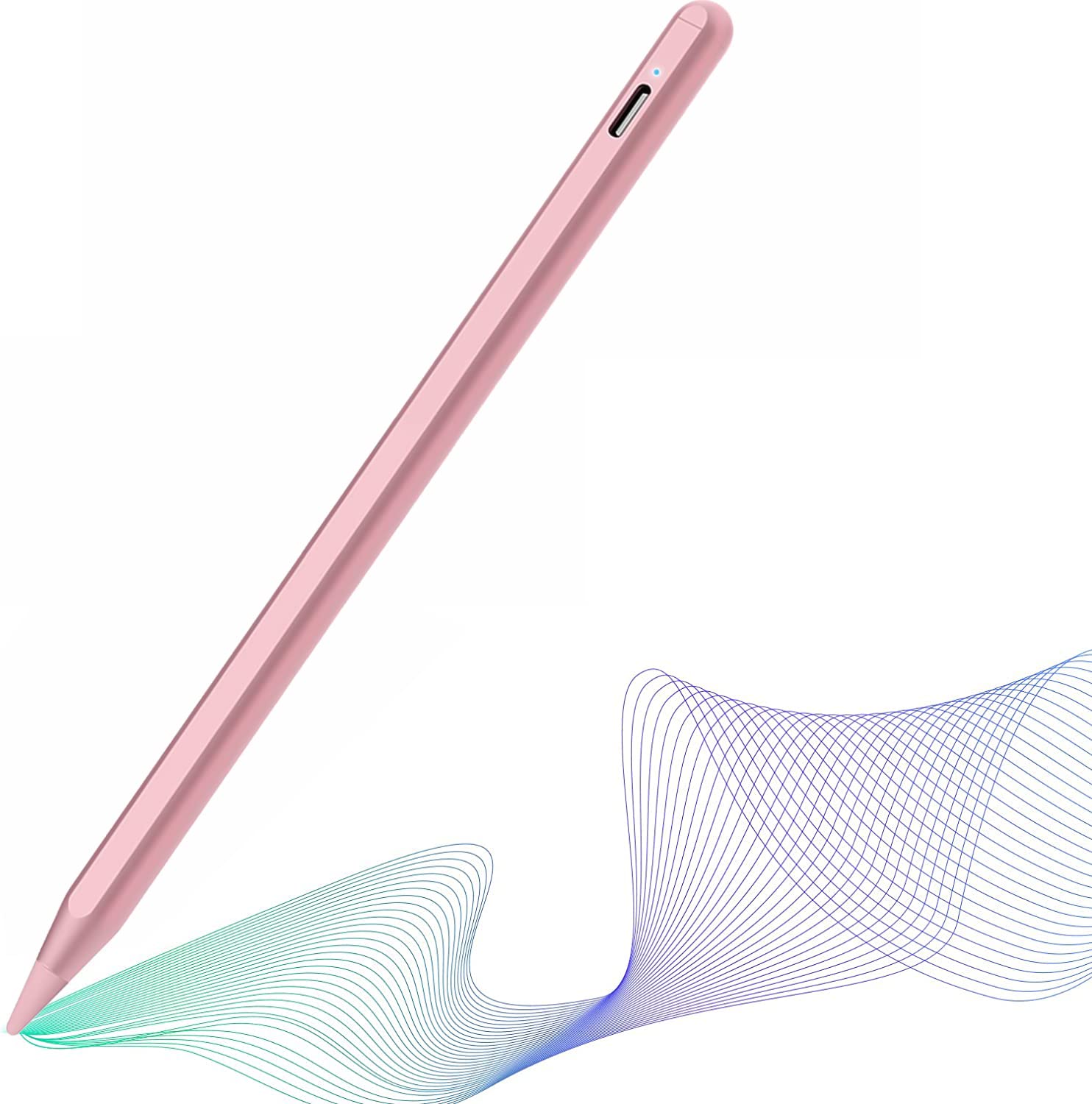 Premium iPad Stylus Pen with Palm Rejection - Compatible with iPad Pro 11/12.9 inch (5th/6th Gen), iPad 10th/9th/8th/7th Gen, iPad Mini 6th Gen & iPad Air 5th Gen - Pink - Perfect for Drawing, Note-Taking & Digital Art