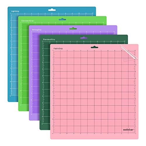 Pink, military green, green, purple, blue, 5 Mats