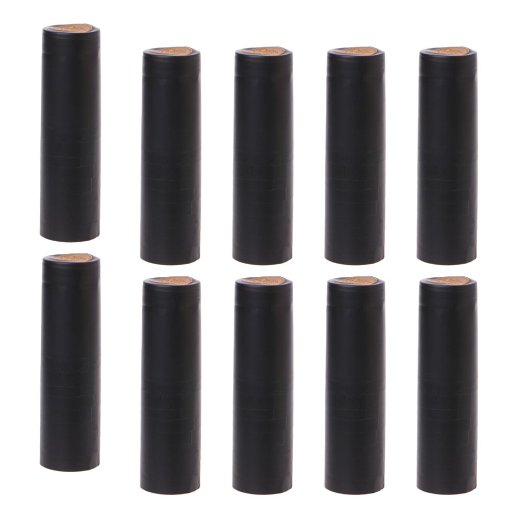 Flameer 100-Pack Matte Black Metallic Wine Bottle Shrink Capsules (32mm) - Premium Heat Shrink Seals for Wine Bottles, Perfect for Home Brewing, Gifts & Professional Wine Packaging