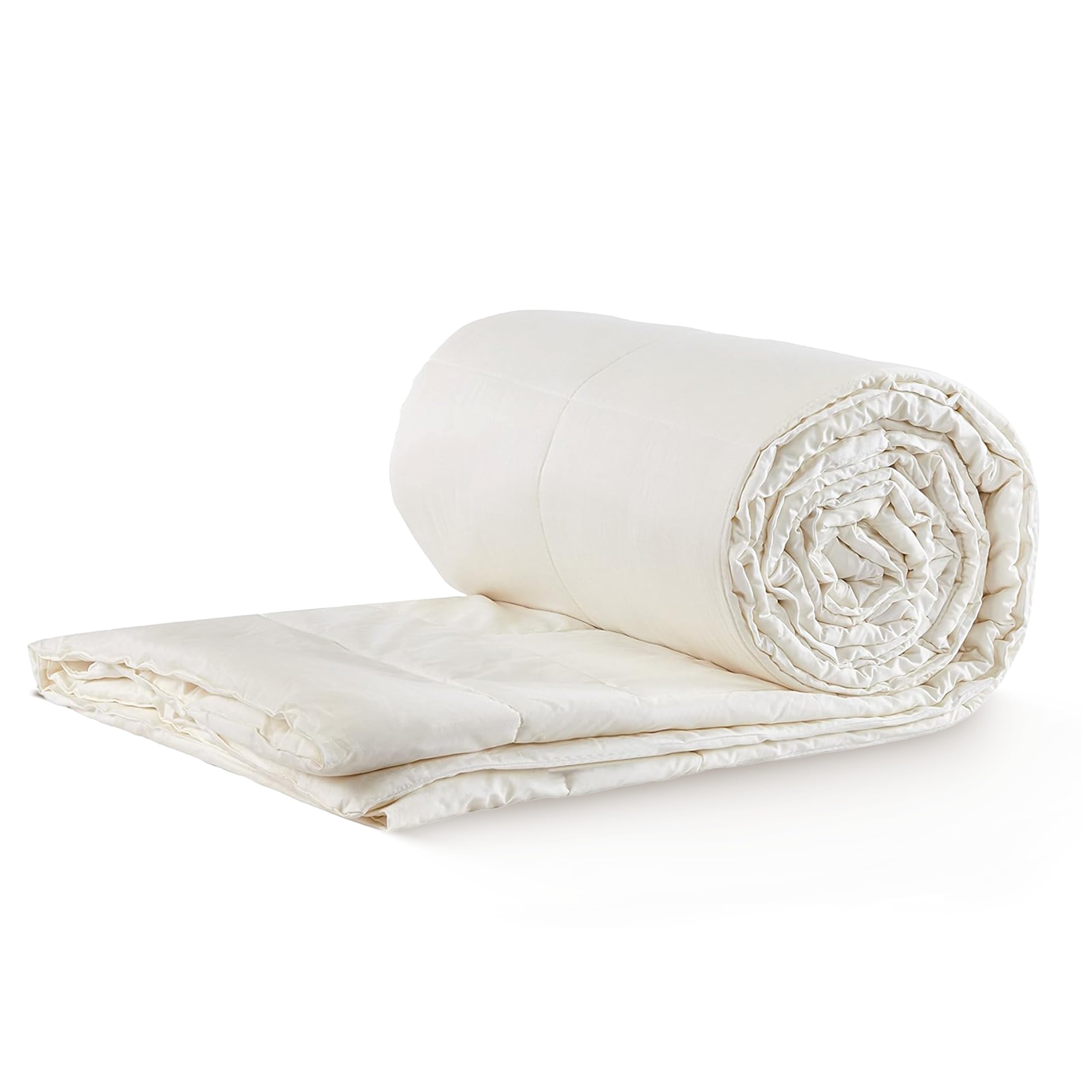 Sleep & Beyond myComforter 270TC 100% Natural Washable Wool Filled Bed Comforter - All Season Warm & Cooling - Ultra Soft Organic Cotton Cover - Noiseless - Ivory - Crib Size 35x53 Inches - Perfect for Nursery, Baby Bed & Co-Sleeping