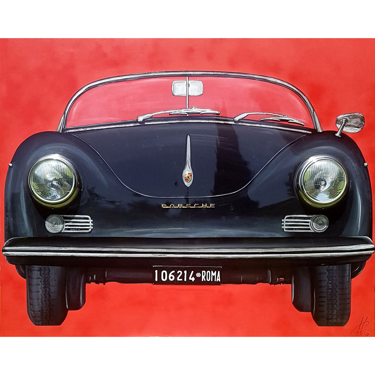 Original Porsche 356 Black Diecast Model Car - 1:18 Scale Collectible Toy for Adults - Perfect for Display, Gift Giving & Car Enthusiasts - Home Office Decor & Showcase Collection