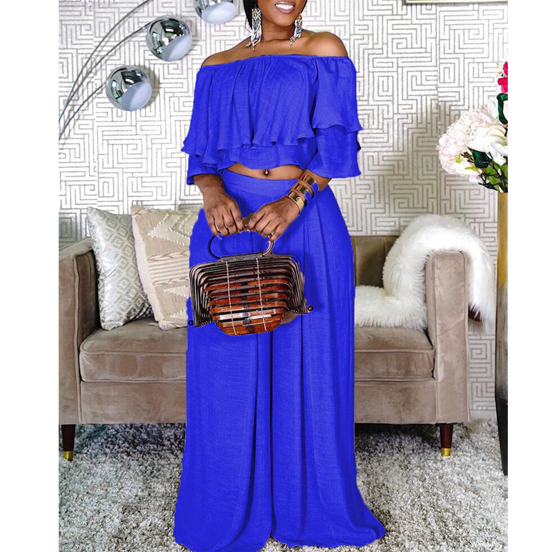 Stylish Line Neck Peplum Crop Suit for Women - Trendy Office Wear & Party Outfit