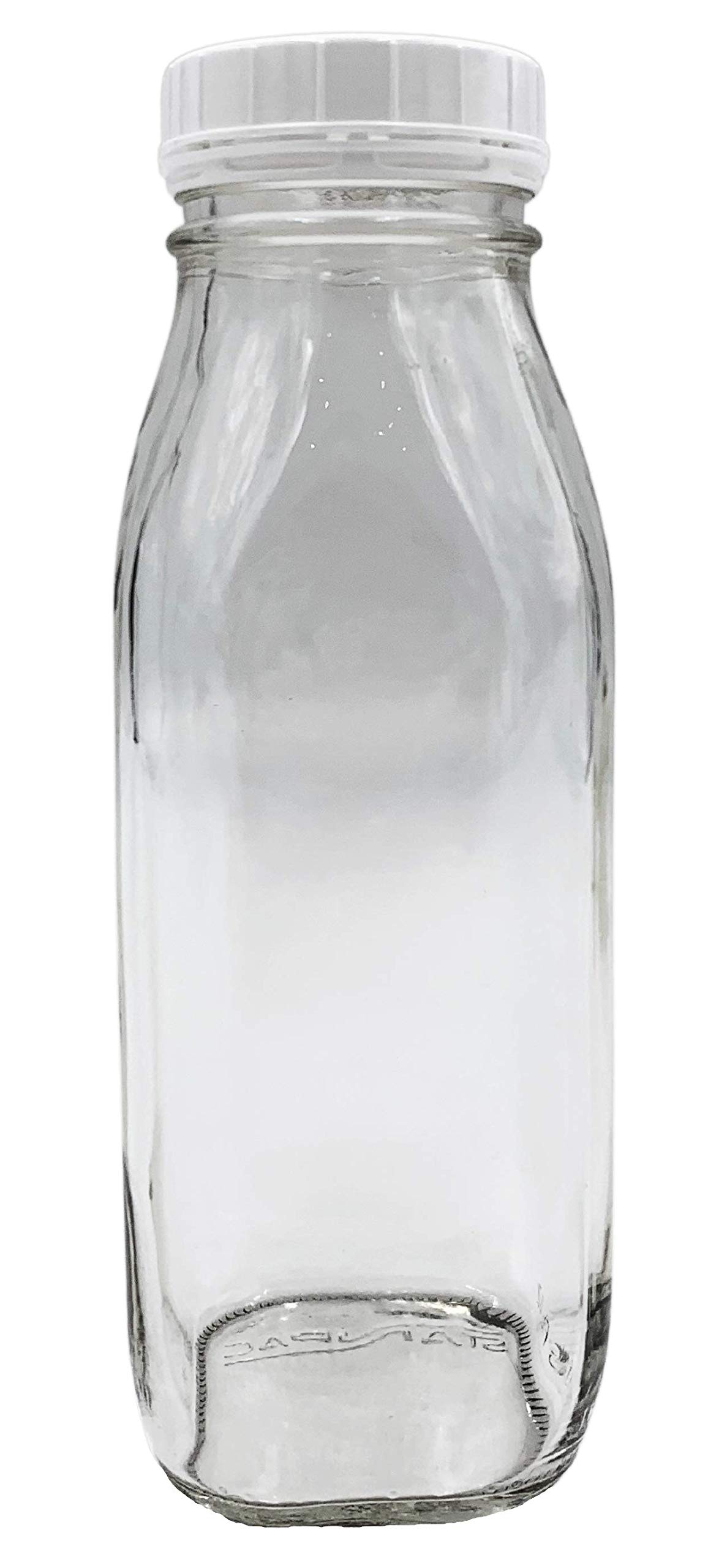 48mm Threaded Tamper Evident Caps for Stanpac Pint Bottles - Pack of 12 - Perfect for Dairy, Juice & Beverage Packaging Safety