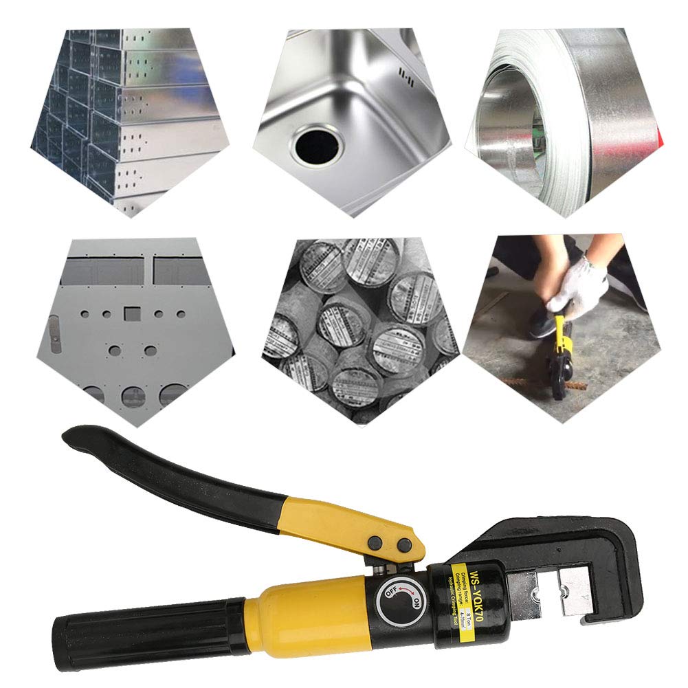 8 Ton Hydraulic Crimper Tool with 16 Dies (4-70mm²) - Professional Portable Hydraulic Cable Crimper Kit for Electrical Wiring & Terminal Connections - Perfect for Electricians, DIY Projects & Industrial Applications