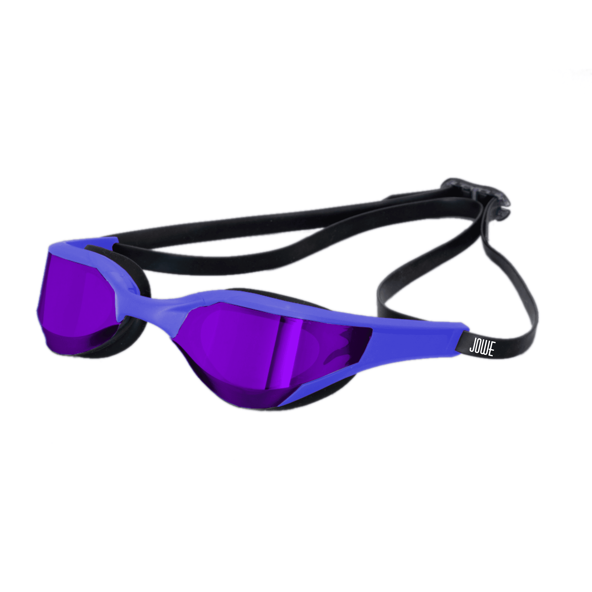 Jowe Breakout Mirrored Racing Goggles - Dark Blue/Purple Iridium Lens - UV Protection for Motorcycle, Ski & Snowboard - Anti-Fog Sports Eyewear for Cycling & Outdoor Activities