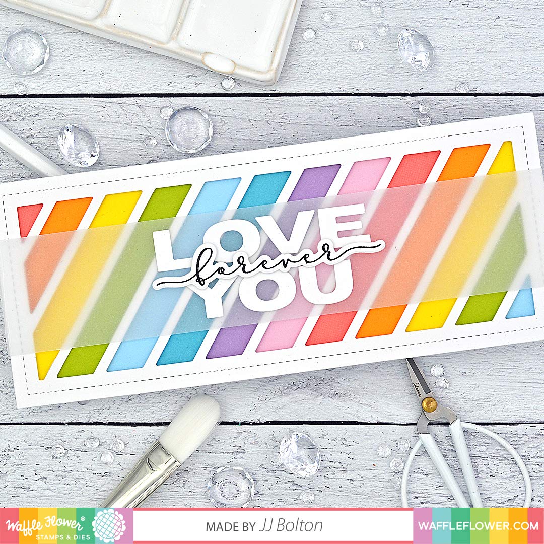 Waffle Flower Slimline Angled Panel Die - Perfect for Card Making, Scrapbooking & DIY Paper Crafts - Create Stunning Greeting Cards and Home Decor