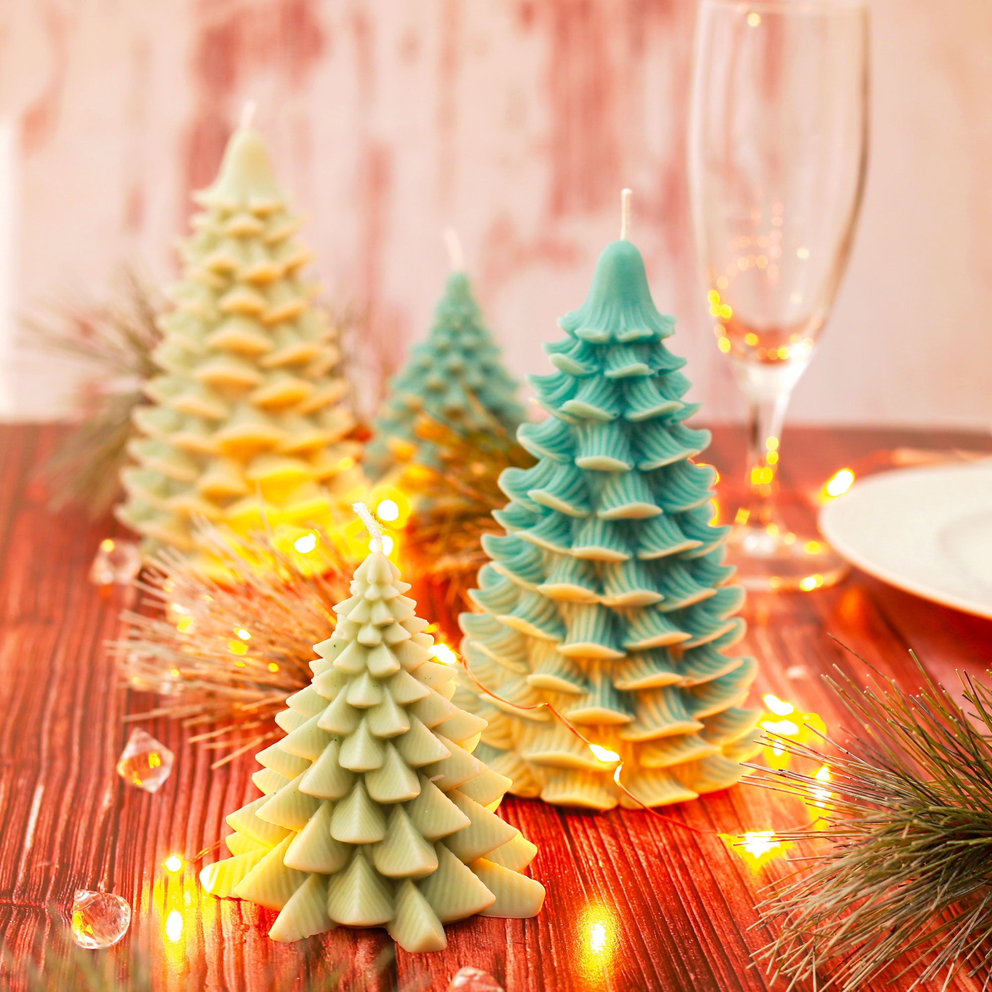 Premium Silicone Christmas Tree Candle Mold - 8.4 x 8.5 cm Reusable Baking Decor for DIY Holiday Crafts, Home Decor & Festive Gifts
