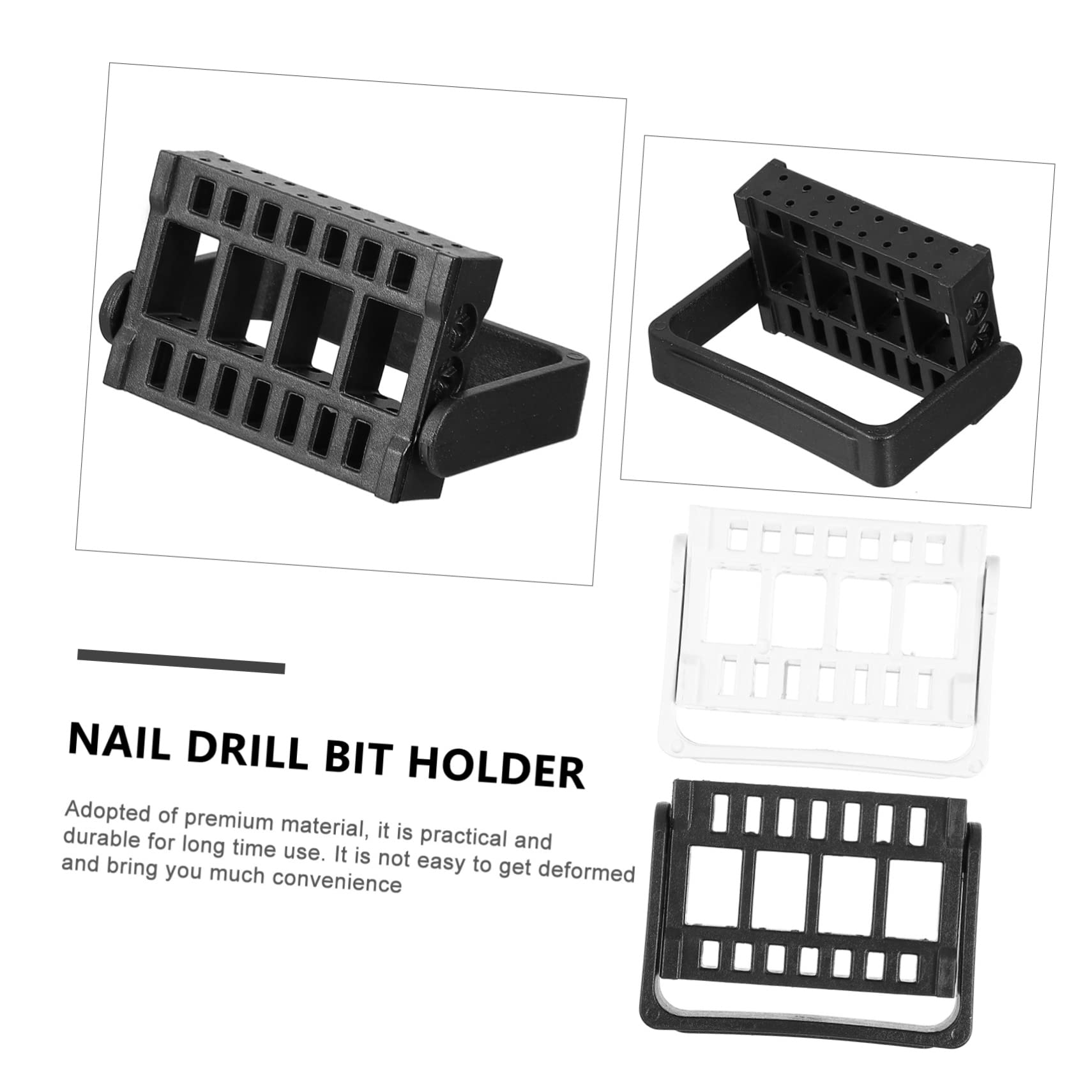 Mikinona 16-Hole Nail Drill Bit Holder Set - Professional Nail Art Tool Organizer & Grinding Head Display Stand for Manicure Accessories Storage - Perfect for Salon, Home DIY Nail Care & Professional Nail Technicians