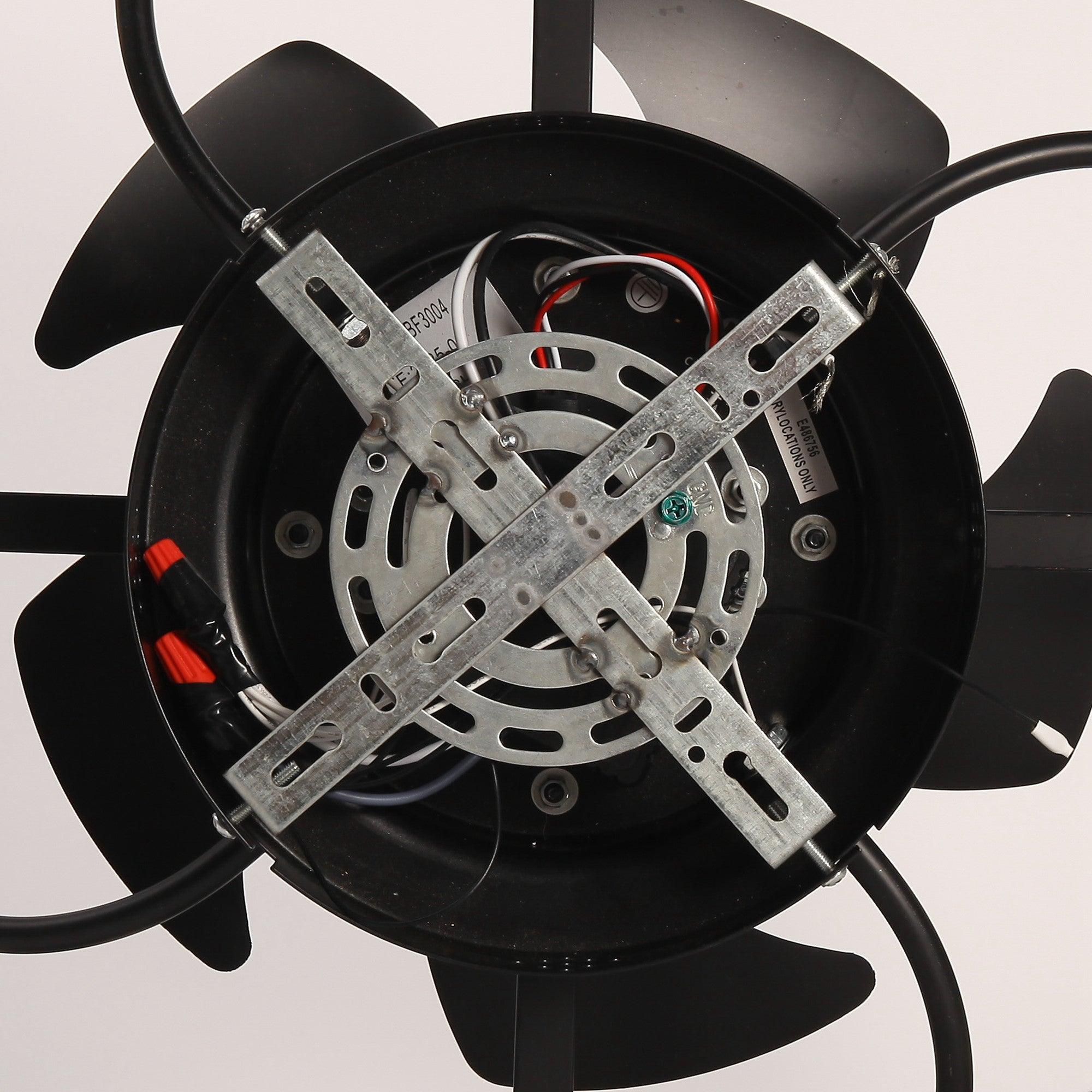 18 Inch Black Industrial Flush Mount Ceiling Fan with Light, Smart APP & Remote Control - Perfect for Living Room, Bedroom, Office & Commercial Spaces