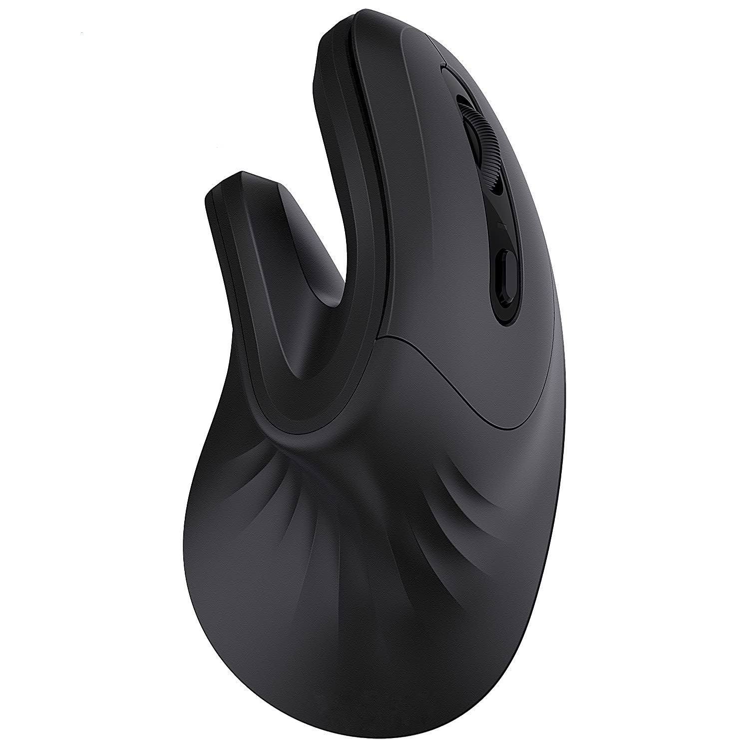 Ergonomic Wireless Mouse - Bluetooth 4.0 & 2.4G Vertical Mouse with Adjustable DPI (1000/1600/2400) for Laptop, PC, MacBook - Comfortable Black Design for Office Work & Long Computer Use