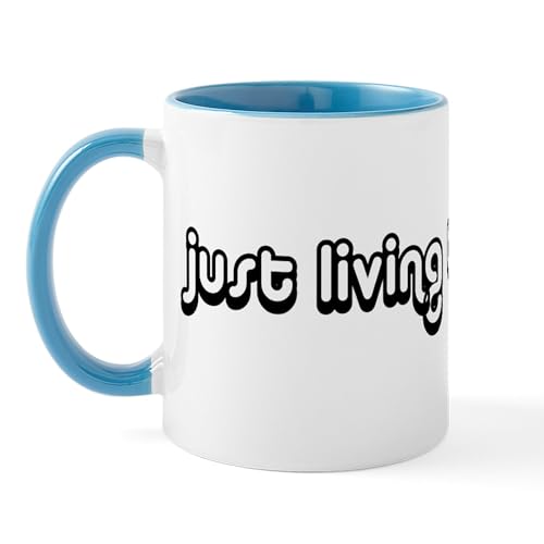 White/Blue Inside - Just Living The Dream Mug
