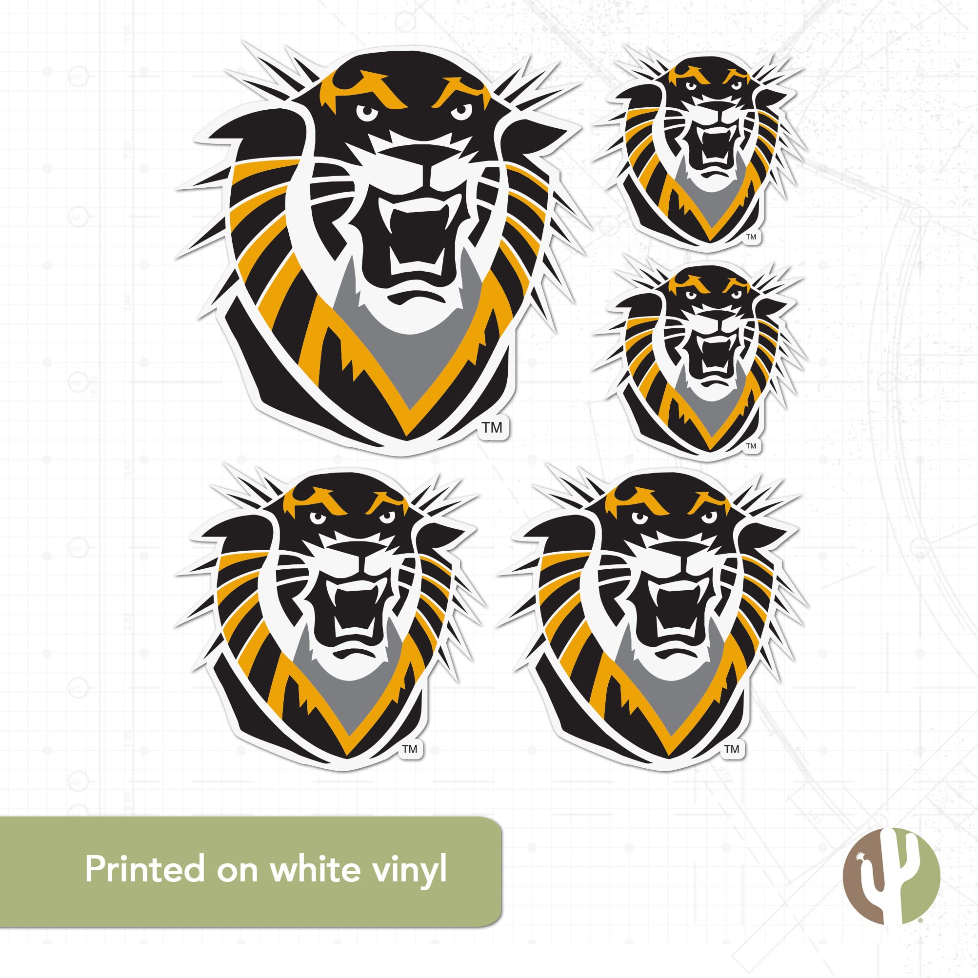 FHSU Tigers NCAA Vinyl Decal Stickers - 3-Pack for Laptop, Water Bottle, Car & Scrapbook - Fort Hays State University Fan Gear | Perfect for Game Day, School Spirit & College Decor