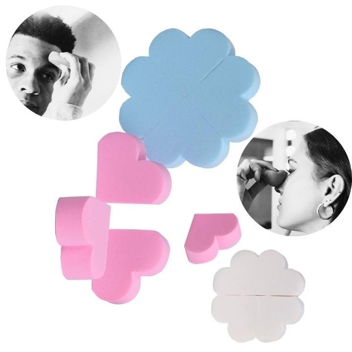 PAARTHO Flower Wedge Beauty Blending Makeup Sponge - Soft Late-Free Cosmetic Sponge for Flawless Foundation & Concealer Application - Perfect for Everyday Makeup, Contouring & Professional Use