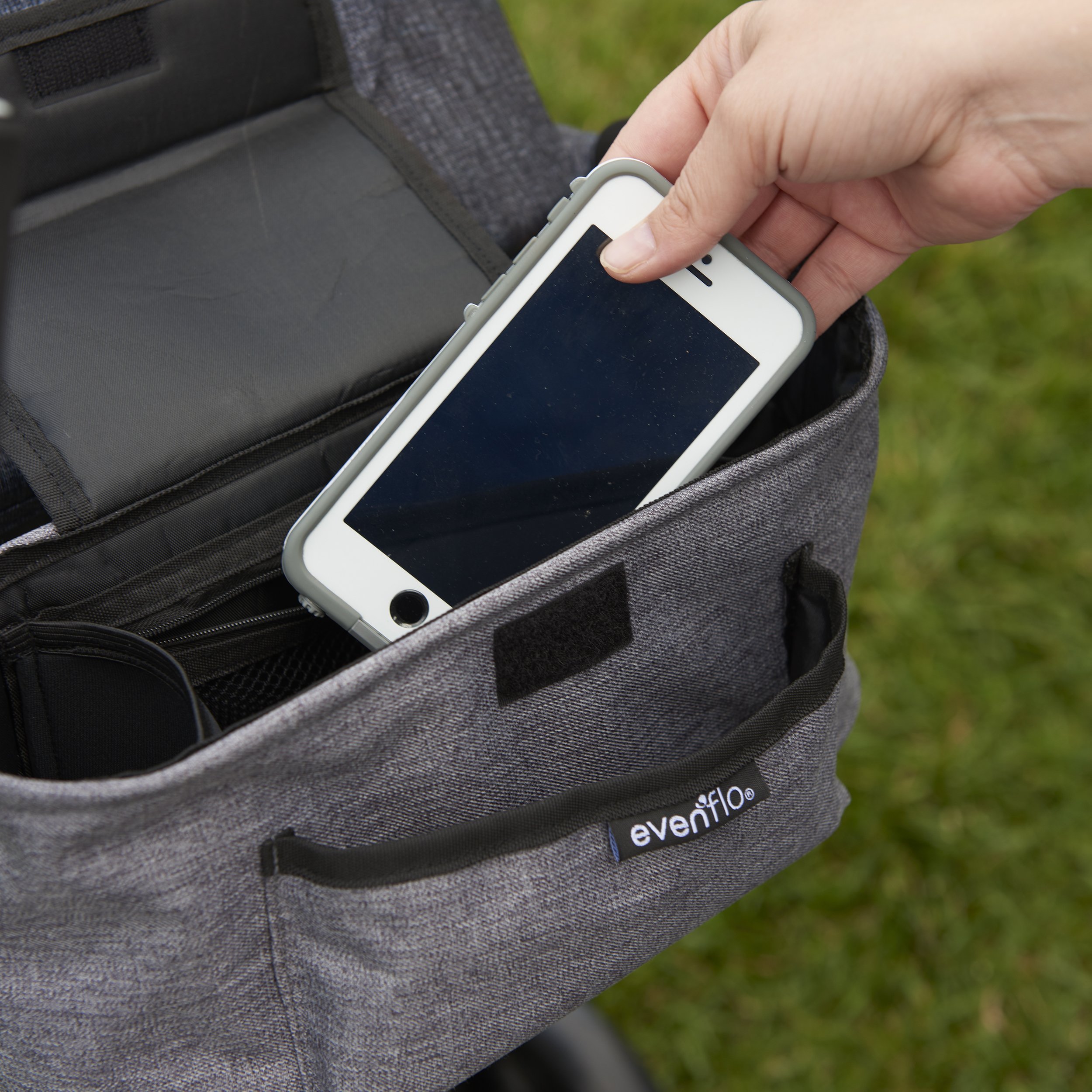 Evenflo Universal Stroller Organizer with Cup Holders & Storage Pockets - Perfect for Diaper Bags, Toys & Baby Essentials - Ideal for Shopping, Travel & Daily Walks