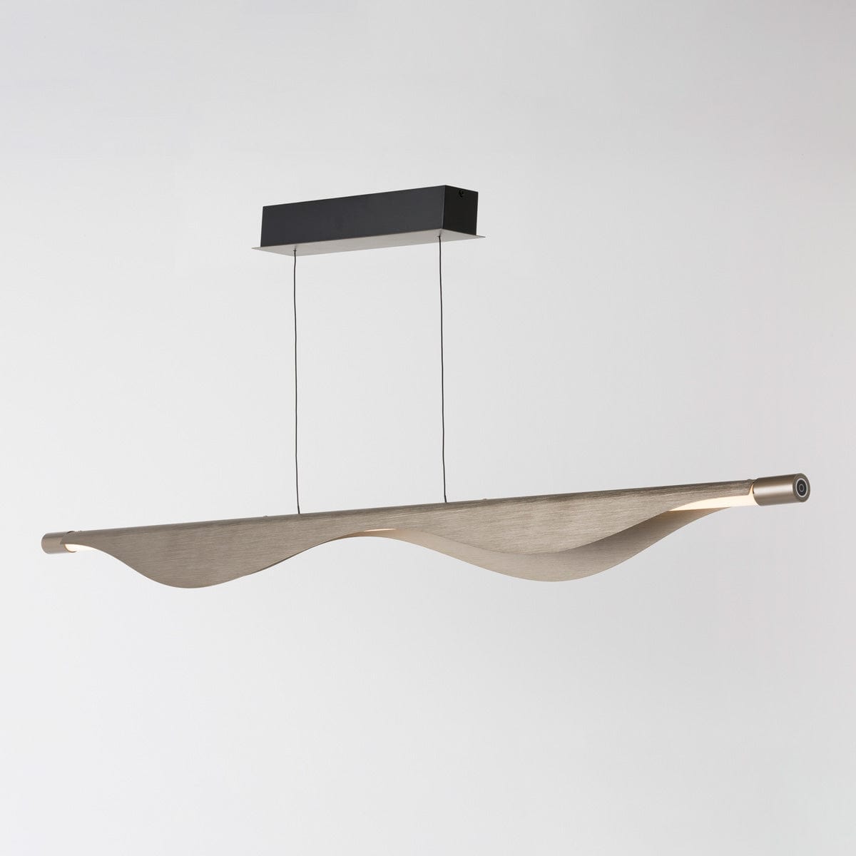 Modern RIAN Linear Pendant Light - Sleek Minimalist LED Hanging Fixture for Kitchen Island, Dining Room & Office Lighting (Black/White/Gold)