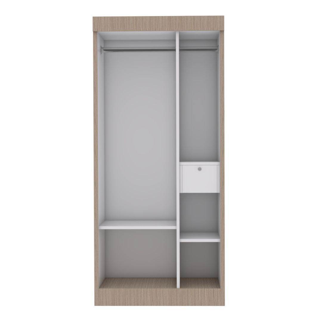Harris 3-Door Open Wardrobe Closet - Modern Freestanding Storage for Bedroom, Living Room & Walk-In Closet Organization