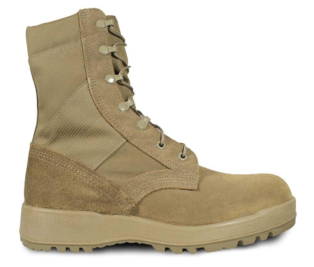 McRae Mil-Spec Hot Weather Coyote Combat Boots - Lightweight Tactical Military Boots for Outdoor Hiking, Hunting & Field Work | Durable & Breathable Footwear for Hot Climates