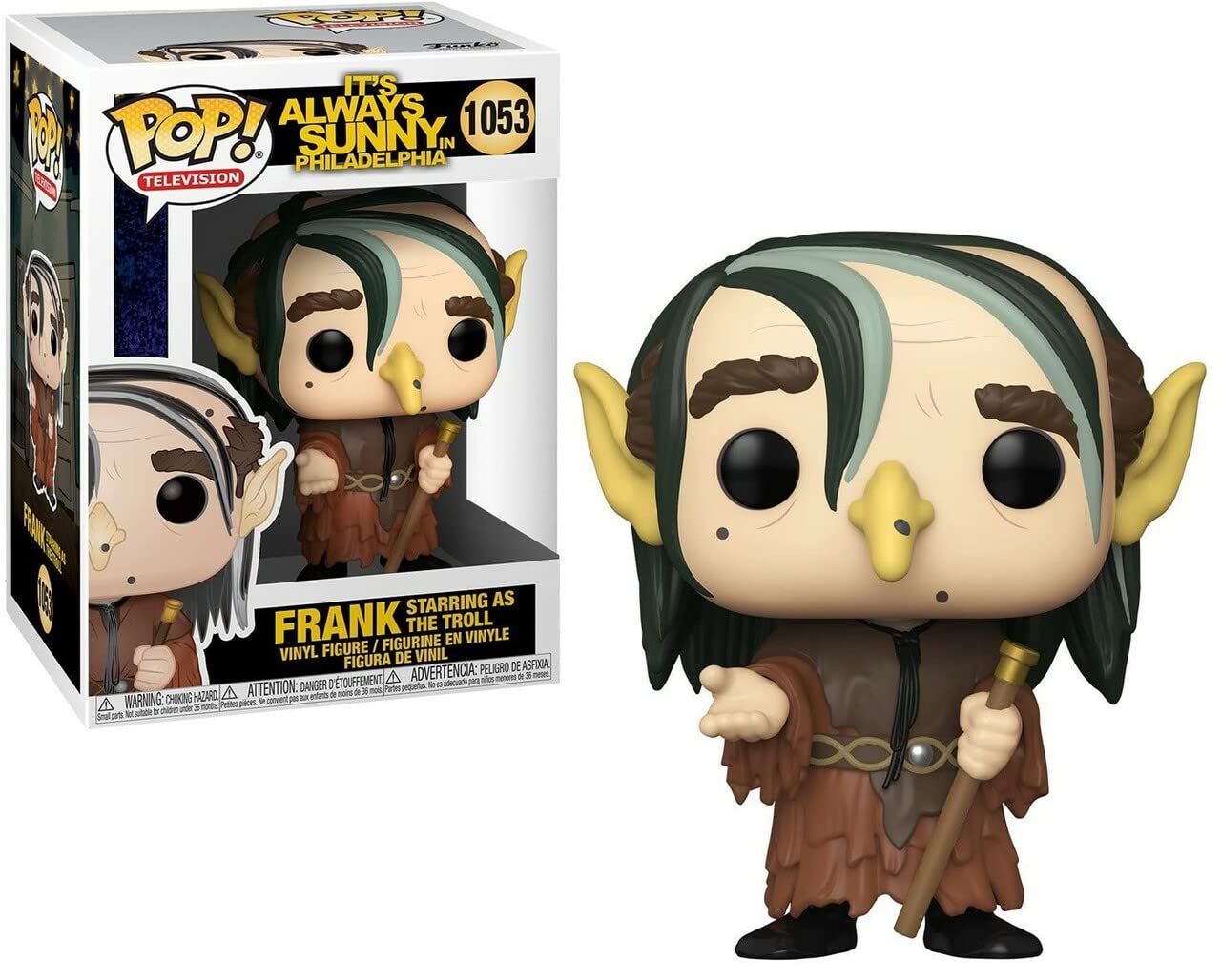 Funko Pop! Vinyl Figure - Always Sunny in Philadelphia Frank as Troll (3.75 inches, Multicolor) with Compatible Pop Box Protector Case | Collectible TV Show Merchandise for Display & Protection