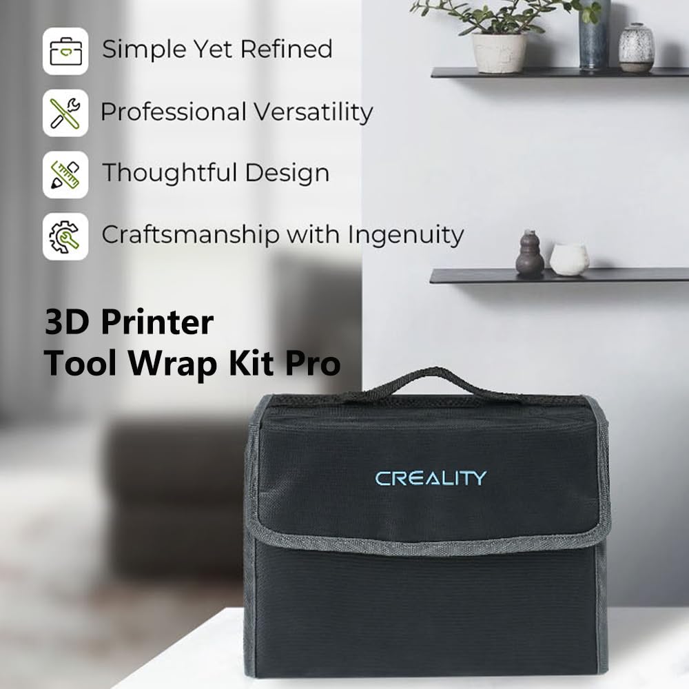 Creality 3D Printer Tool Wrap Kit Pro - Complete Assembly, Removal & Filament Cutting Tools for Cleaning & Finishing Prints | Compatible with Creality & All FDM 3D Printers | Perfect for Workshop, DIY Projects & Professional 3D Printing