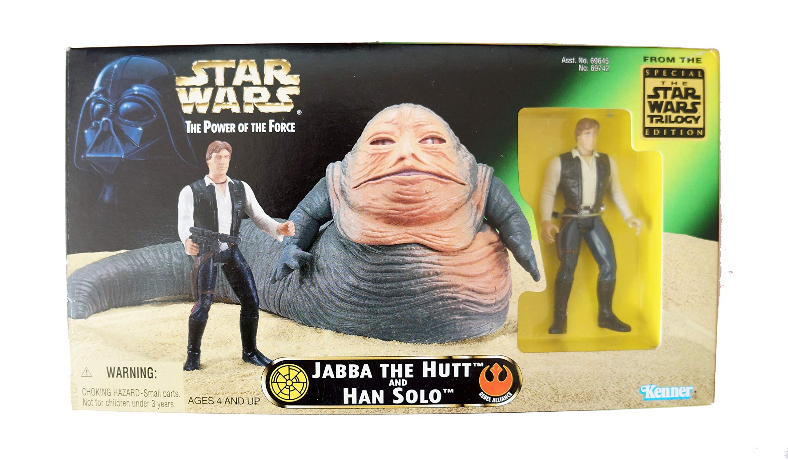 Star Wars Power of The Force Collectors Trilogy Edition - Jabba The Hut & Exclusive Han Solo Boxed Set | Rare Action Figures for Display, Gift & Movie Memorabilia Collection
