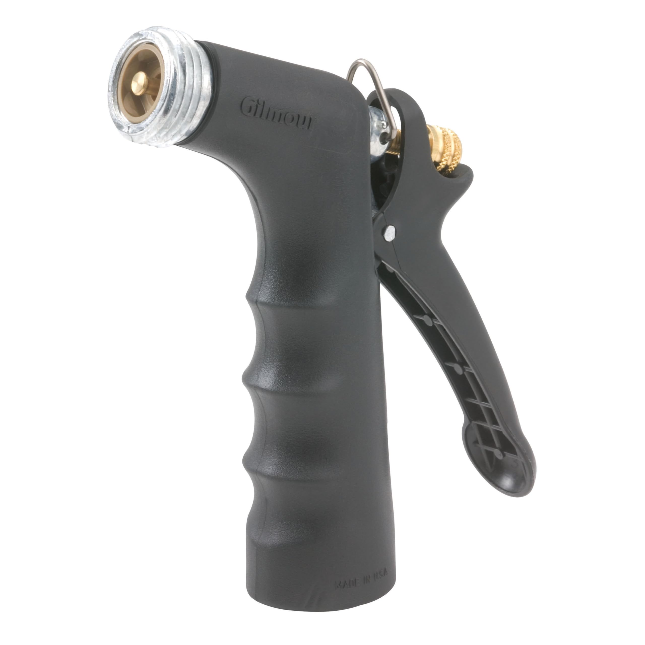 Gilmour Medium Duty Garden Hose Nozzle with Over Mold Grip - Hot Water Resistant Spray Nozzle for Outdoor Watering, Car Washing & Household Cleaning | Perfect for Lawns, Gardens & Patio Maintenance