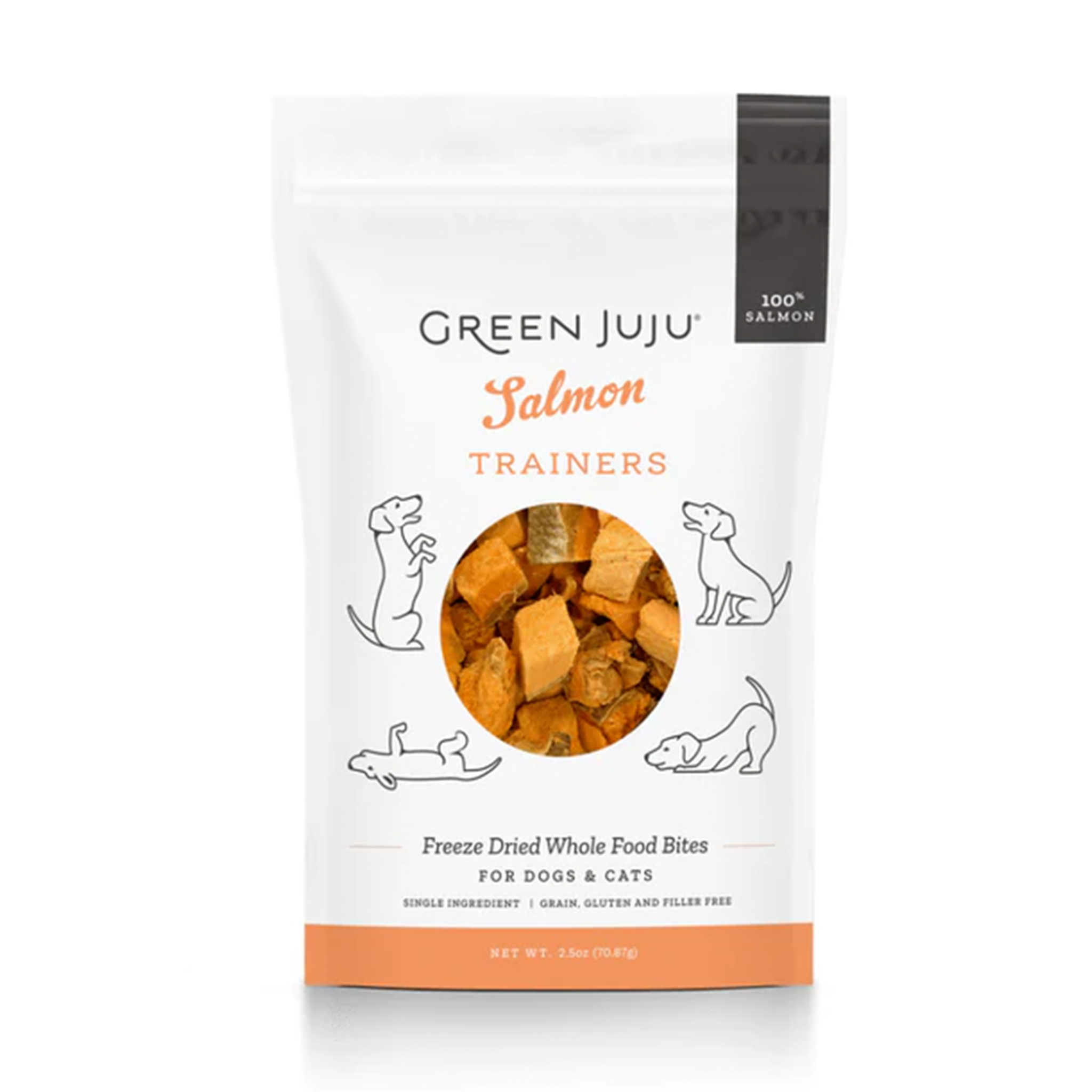 Green Juju Salmon Trainers - Natural Dog Treats for Training & Rewards | Healthy, Grain-Free Snacks for Dogs | Perfect for Obedience Training, Agility & Positive Reinforcement