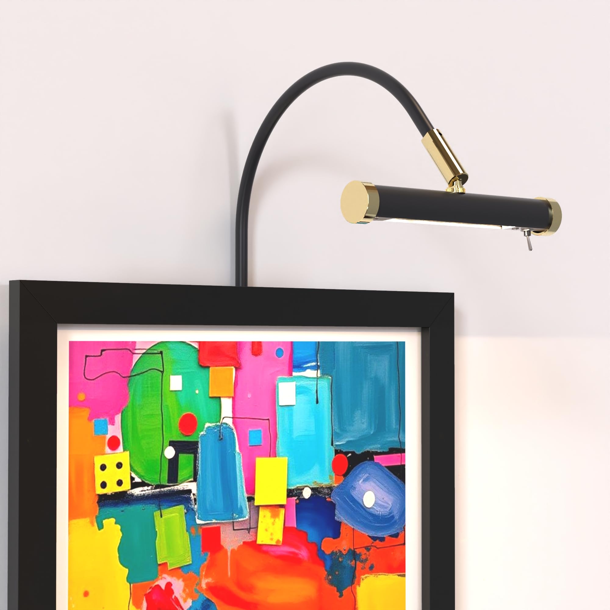 Cocoweb 6 Inch Tru-Slim Adjustable LED Picture Light - Oil Rubbed Bronze Finish, 2700K Warm White, Plug-in with Toggle Switch, Sleek Compact Design for Artwork, Paintings & Wall Decor