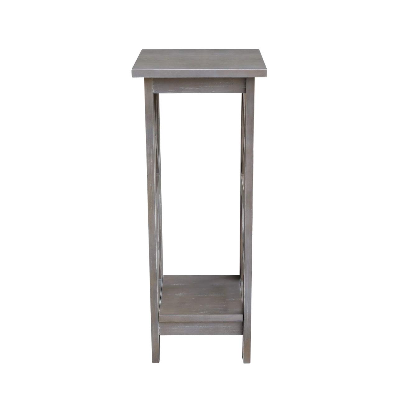International Concepts 30-Inch Hexagonal Plant Stand, Height Adjustable, Gray - Perfect for Indoor Plants, Home Decor, and Small Space Gardening