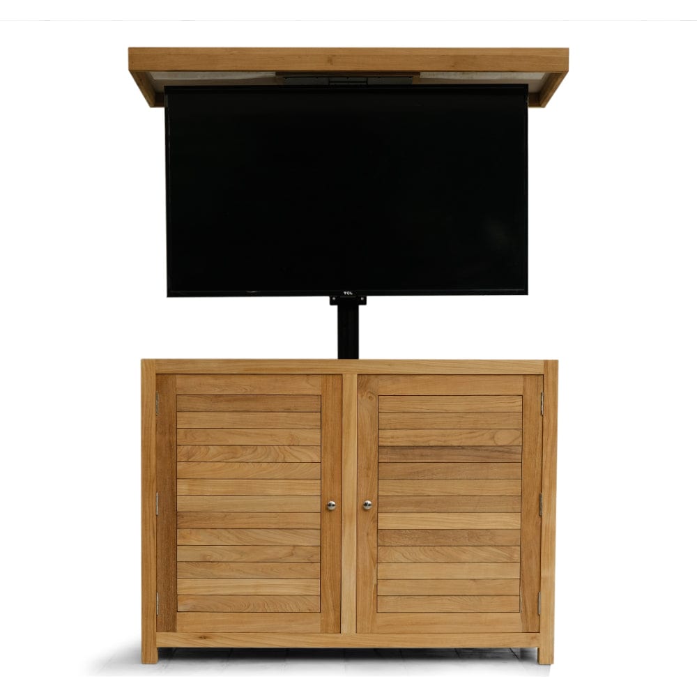 TechTeak® Outdoor Smart TV Lift Cabinet for 55-Inch TVs – Weatherproof, Durable & Adjustable – Perfect for Patio, Deck, and Backyard Entertainment