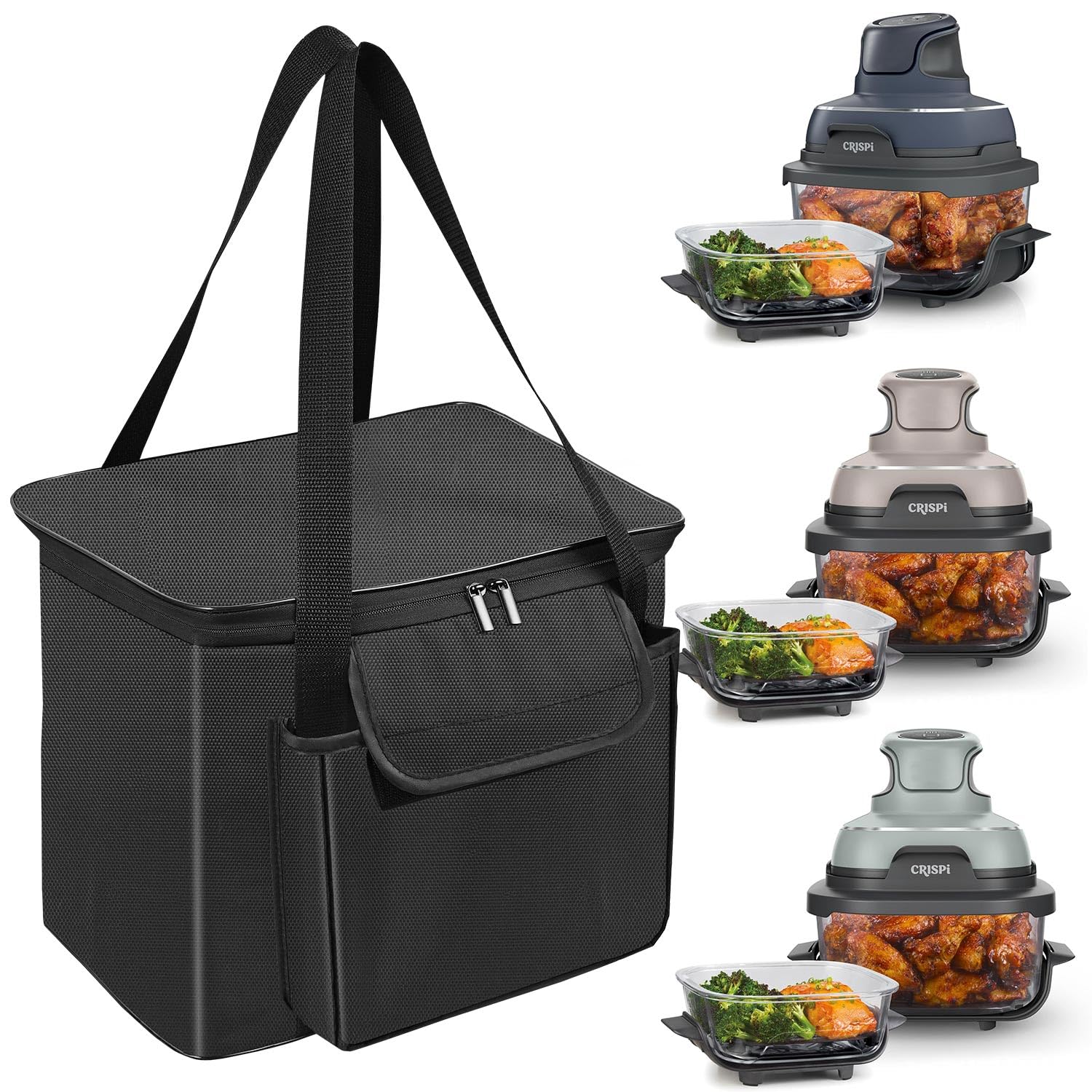 **Portable Waterproof Carrying Bag for Ninja Crispi Air Fryer FN101 – Travel Case with Aluminum Foil Lining for Outdoor, Camping & Picnics**