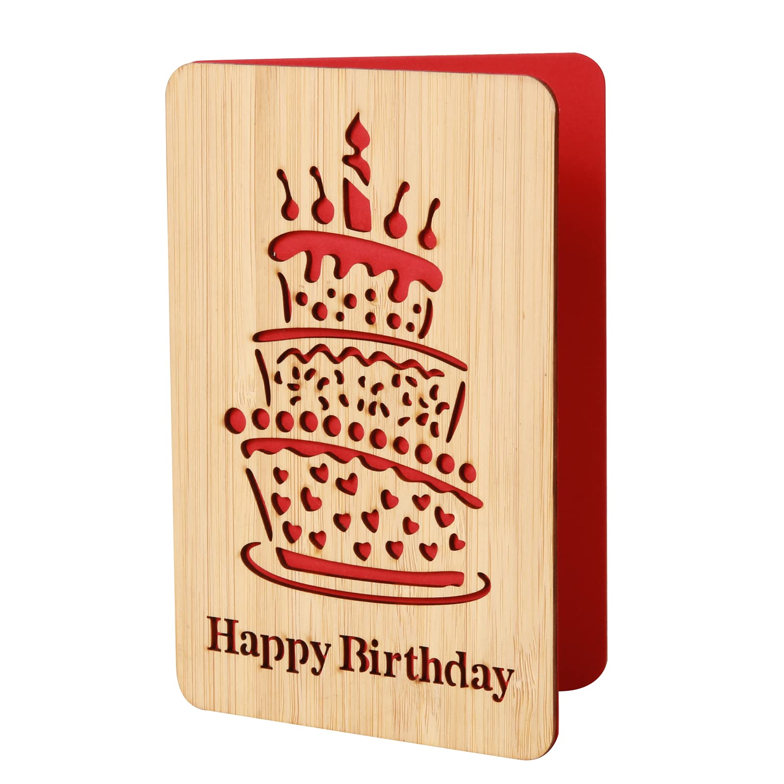 Handmade Birthday Card - Eco-Friendly Bamboo Greeting Card for Friends, Wife & Loved Ones | Perfect for Anniversaries, Thank You Notes & Special Occasions
