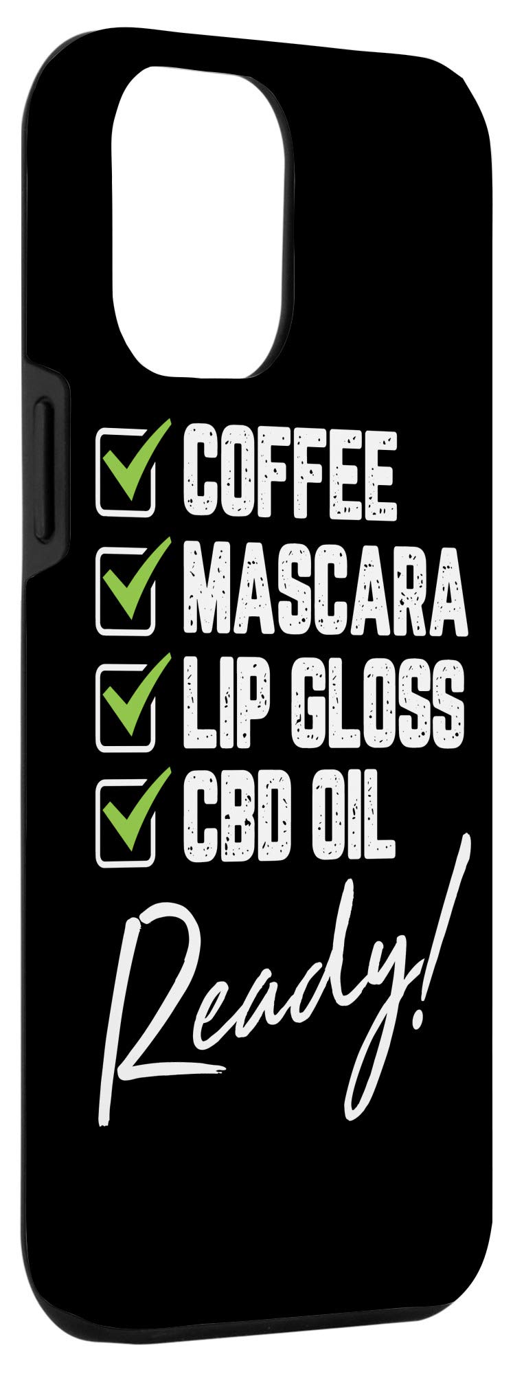 iPhone 12 Pro Max Case | CBD Hemp Oil Coffee Mascara Lip Gloss Design | Perfect Gift for Marijuana Enthusiasts | Protective Phone Cover for Daily Use & Special Occasions