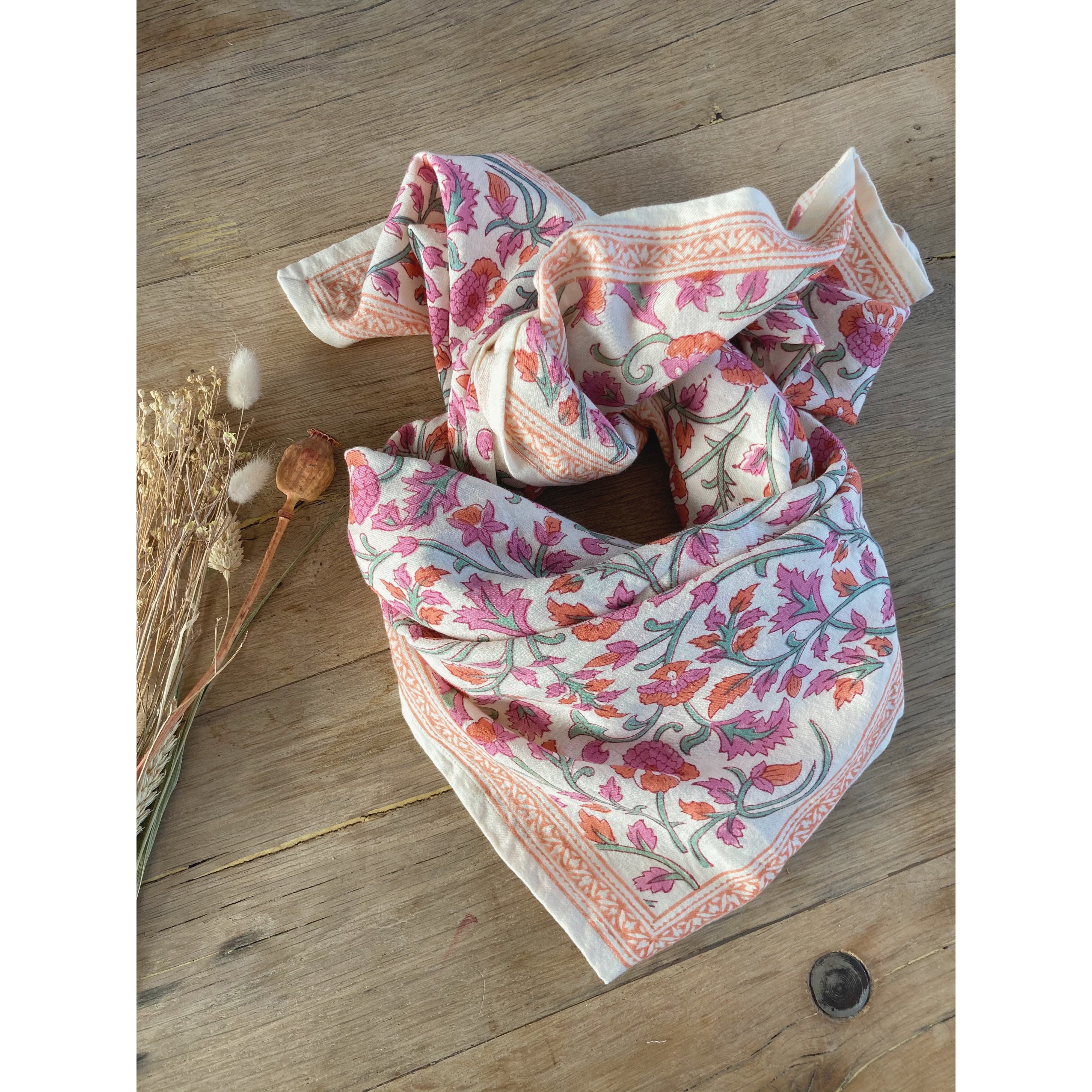 Bonheur du Jour Paris Girl Scarf Orange Unique - Stylish Fashion Accessory for Women | Perfect for Everyday Wear, Travel & Special Occasions