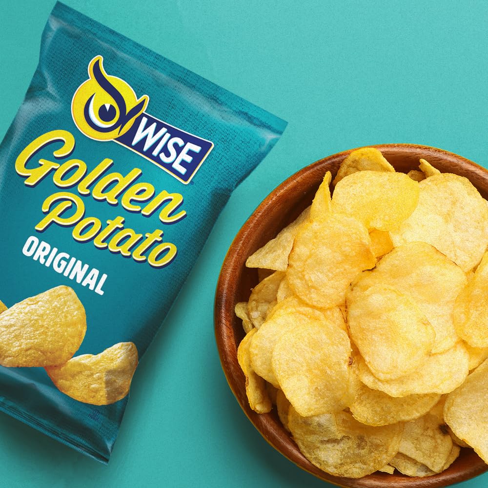 Wise Snacks Golden Original Potato Chips - 40 Pack (0.75 Oz Each) & 12 Pack (3.25 Oz Each) - Crunchy Snacks for Parties, Lunch Boxes & On-the-Go