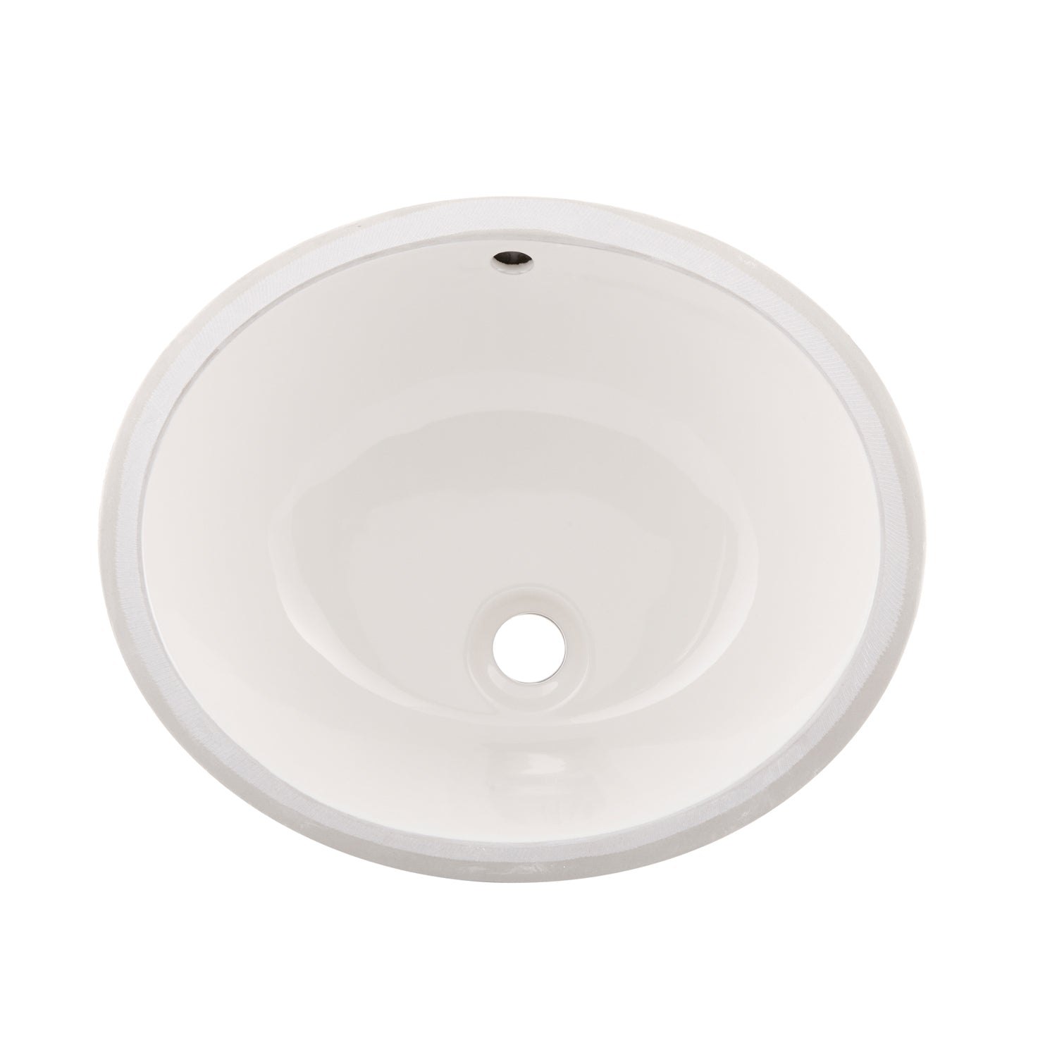 DAX White Ceramic Undermount Bathroom Sink - 19.5 x 16 x 8 Inch Oval Single Bowl Vanity Sink (Model BSN 200) - Perfect for Modern Bathrooms, Powder Rooms & Small Space Remodels