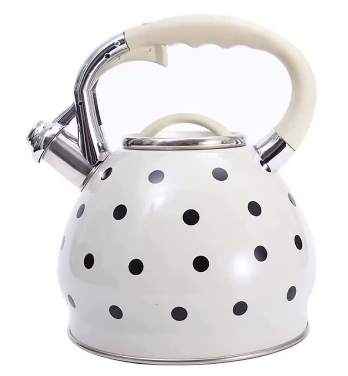 Stainless Steel Whistling Tea Kettle 3.5L - Fast Heating Stovetop Teapot with Ergonomic Handle - Perfect for Home Kitchen, Camping & Office Use (Silver)