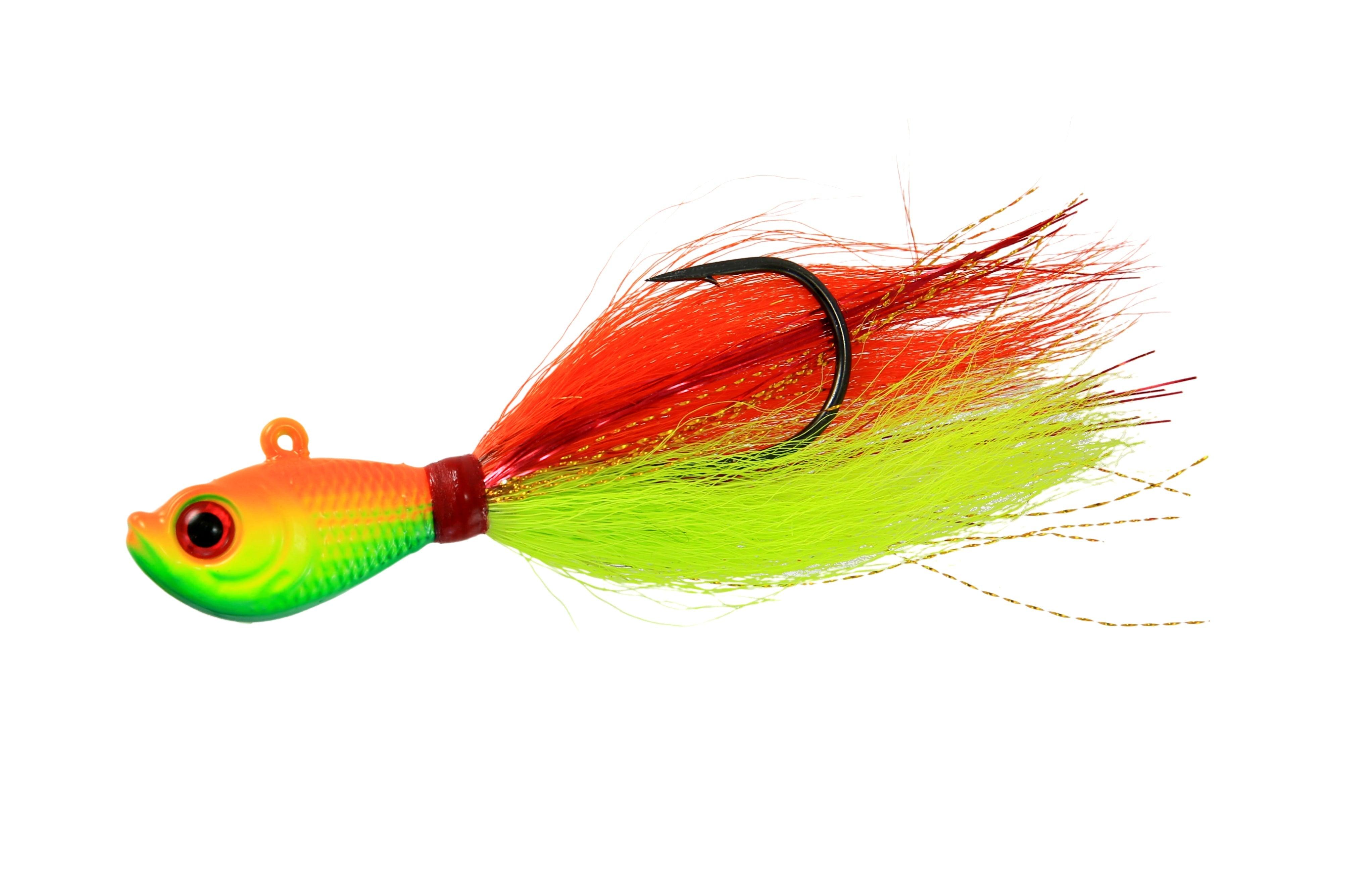 Premium Bucktail V2 Jigs for Saltwater Fishing - High Performance Jigging Lures for Striped Bass, Fluke & Bluefish - Ideal for Offshore & Inshore Angling