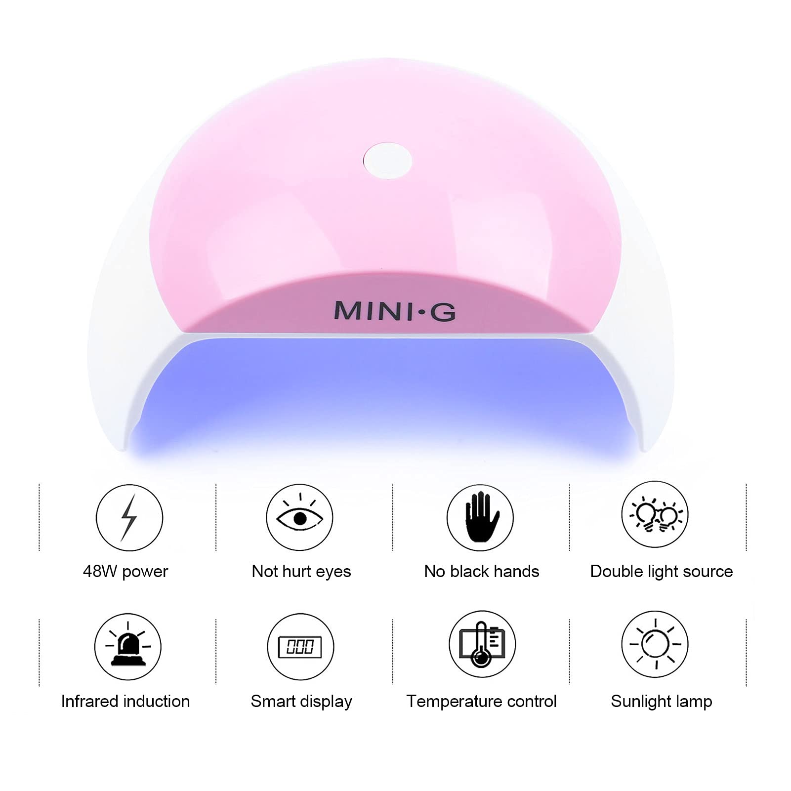 48W UV LED Nail Lamp with Intelligent Sensor & Timer - Professional Salon Quality Gel Polish Dryer for Home Manicures & Pedicures | Perfect for DIY Nail Art, Gel Extensions & Acrylic Curing