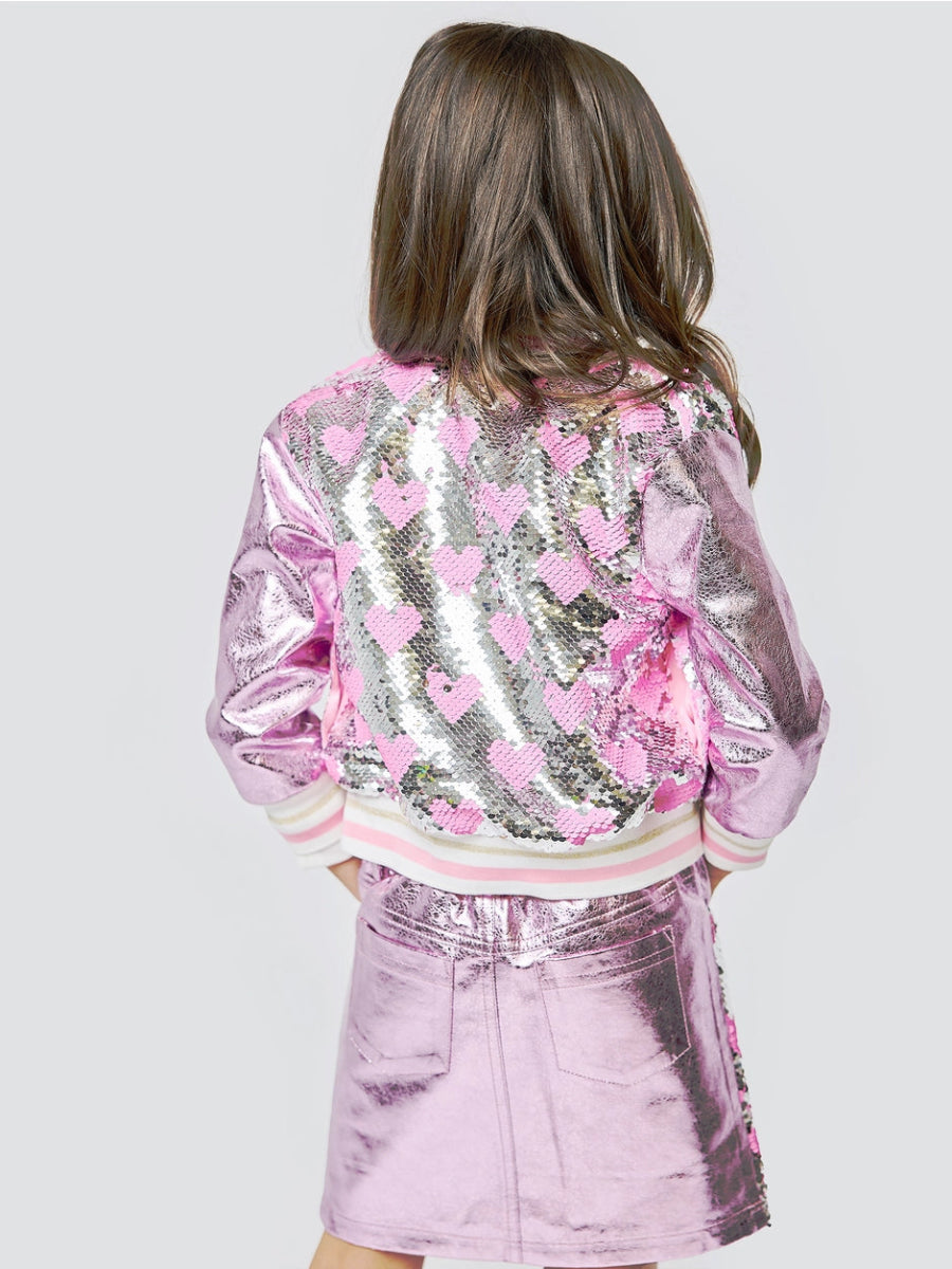 Sparkly Heart Sequin Metallic Jacket for Women - Glamorous Party Wear & Evening Outfits for Special Occasions