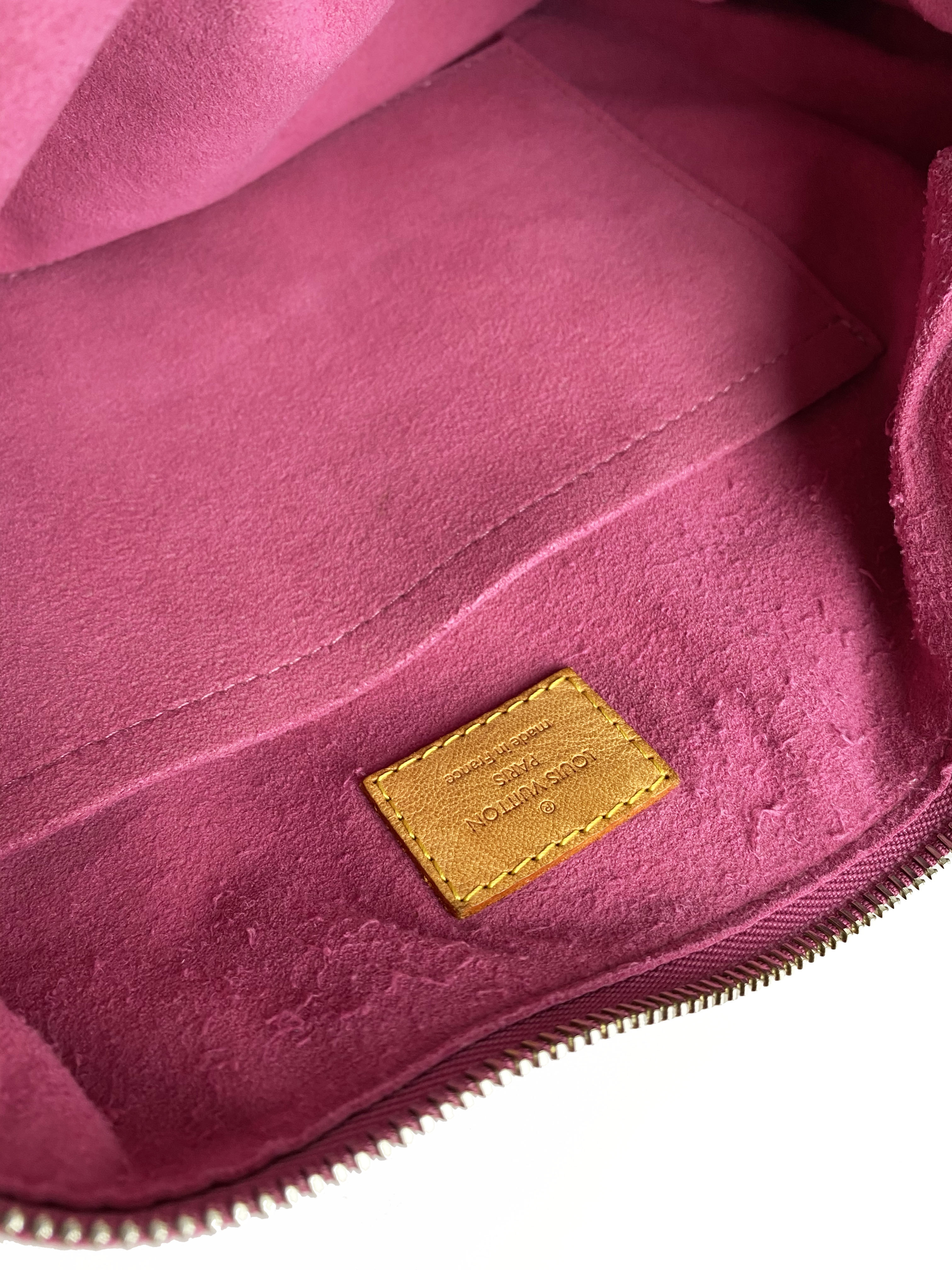 Authentic Louis Vuitton Vintage Pink Denim Baggy GM Crossbody Bag - 90s Retro Shoulder Purse for Women, Perfect for Casual Outings & Date Nights