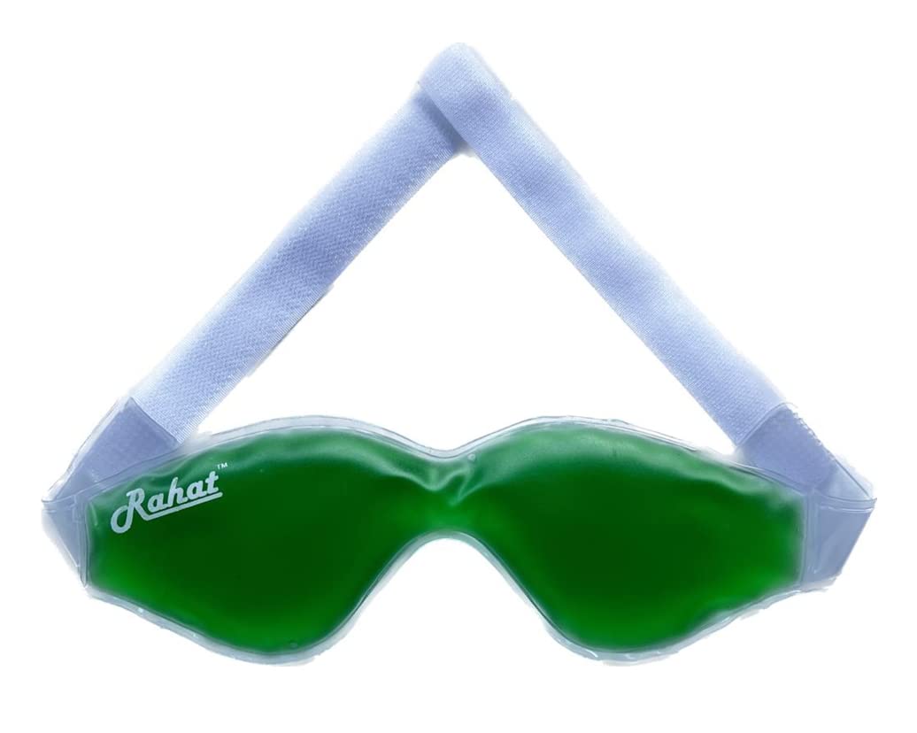 Cooling Gel Eye Mask for Dark Circles & Puffiness Relief - Reusable Cold Compress for Dry Eyes, Swelling & Redness - Sleep & Relaxation Aid for Women & Men (Green) | Perfect for Travel, Work Breaks & Post-Surgery Recovery