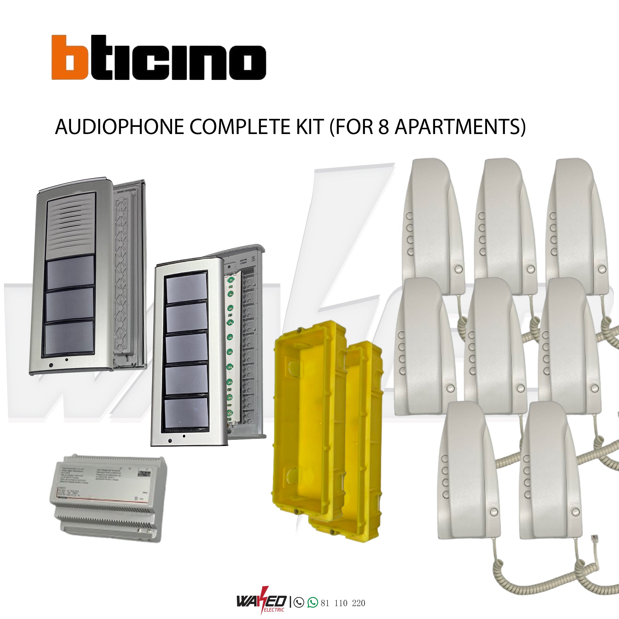 Bticino Audiophone 8 Apartments - Premium Intercom System for Secure Communication | Ideal for Multi-Unit Buildings & Gated Communities