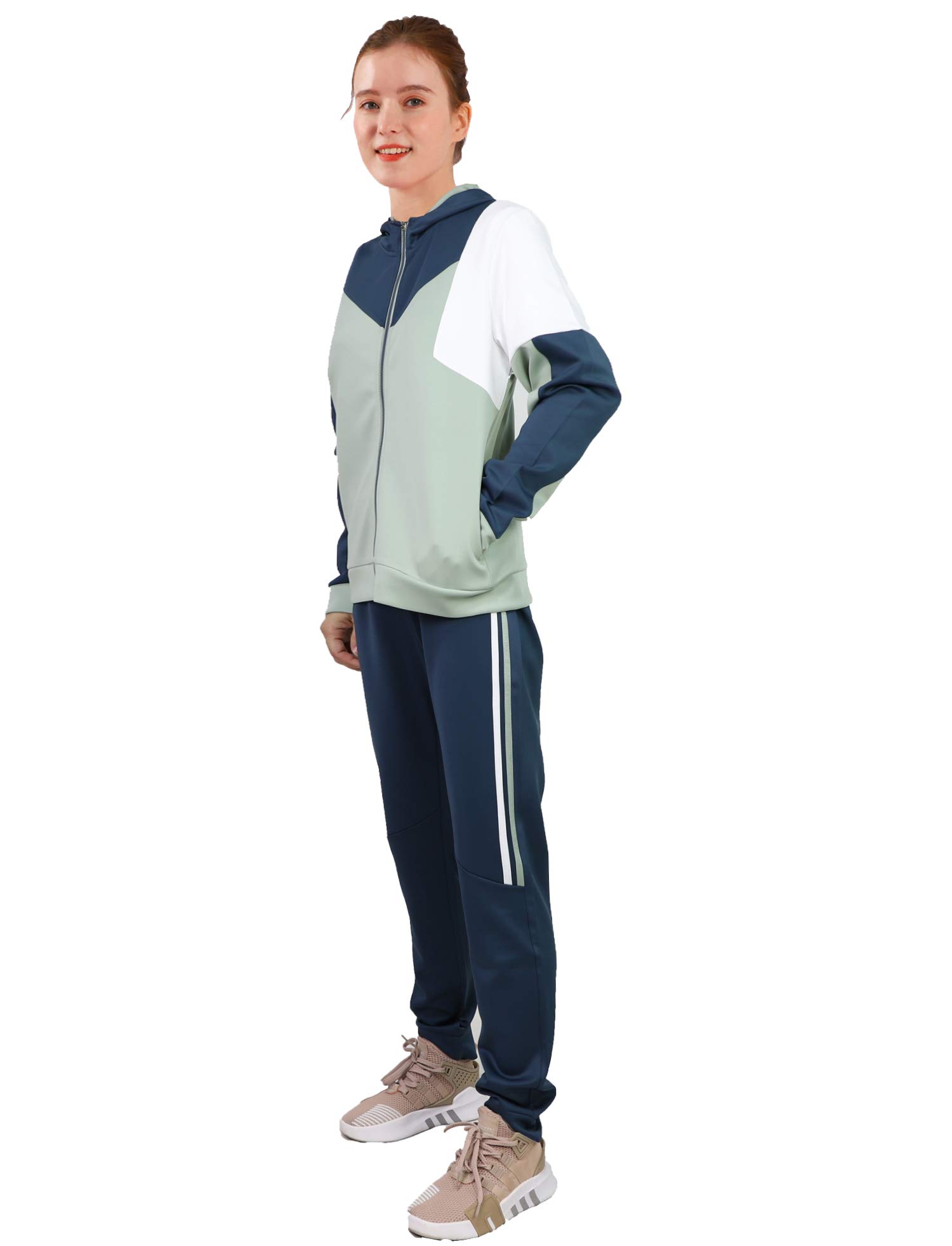 Women's Casual 2-Piece Track Suit Set - Comfortable Sweatsuit for Running, Yoga & Lounge Wear | Perfect for Gym, Workout & Relaxing at Home