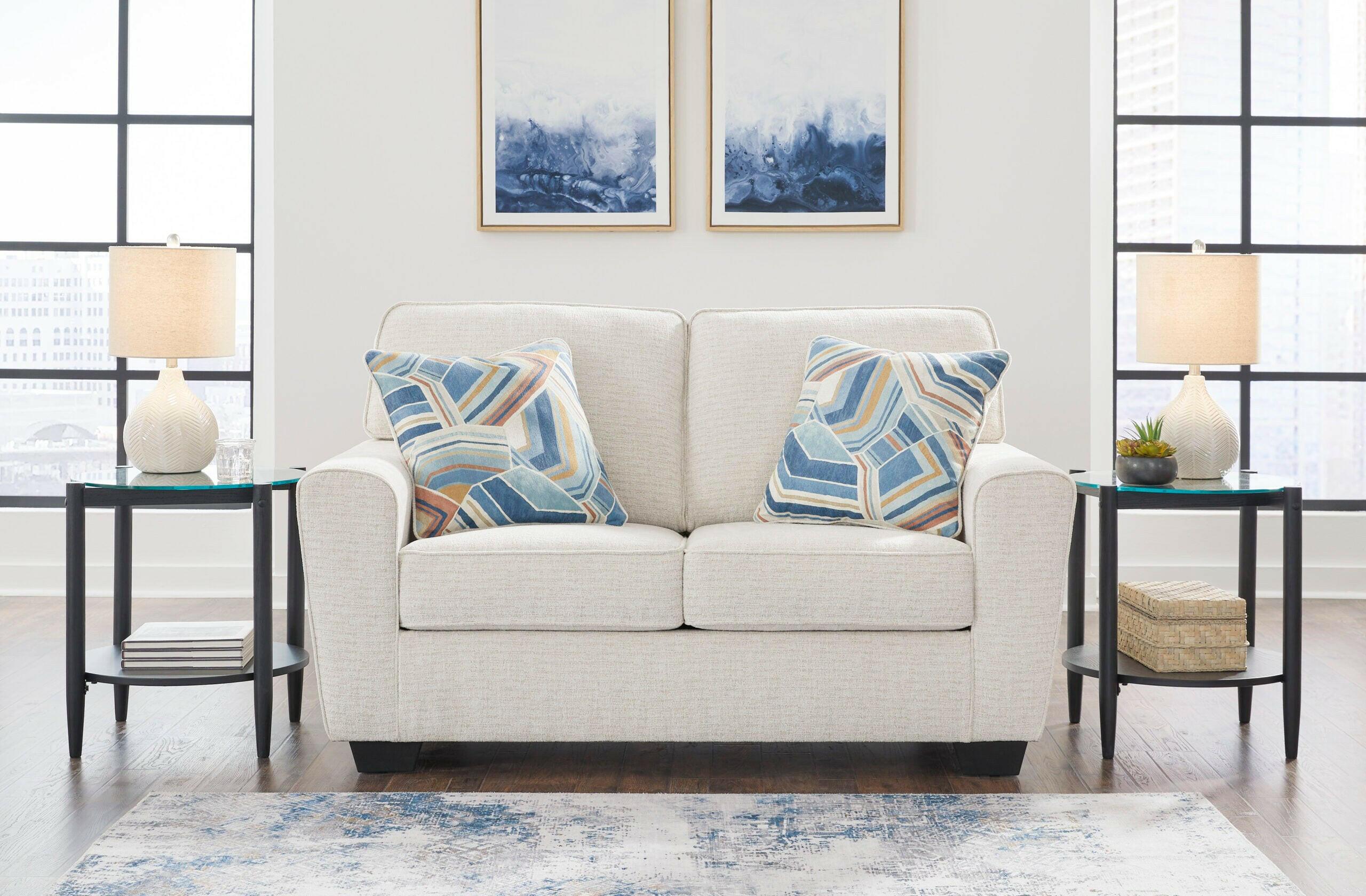 Cashton Snow Sofa & Loveseat Set 40604 - Modern 2-Piece Living Room Furniture for Small Spaces, Apartments & Cozy Home Decor