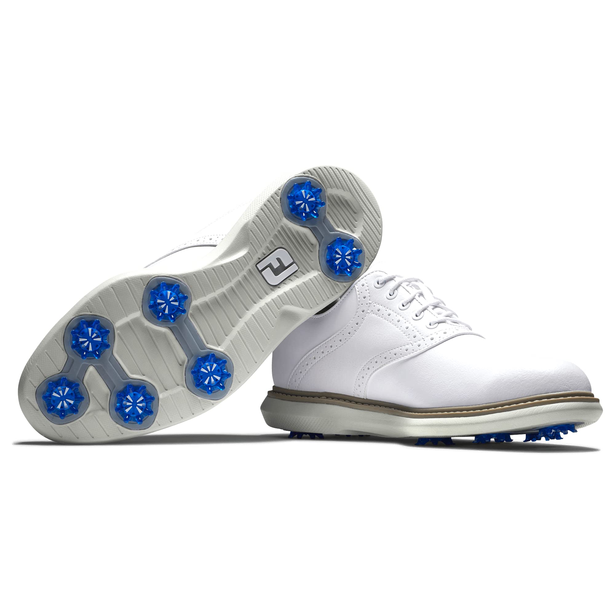 FootJoy Men's Traditions Golf Shoes - Comfortable & Waterproof Spiked Golf Shoes for Men - Perfect for Walking the Course & Clubhouse Wear