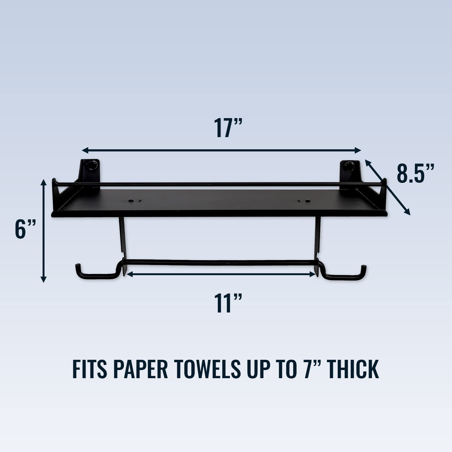 Original Quick Clean Garage Paper Towel Holder - Wall Mount Shelf with One-Hand Tear | Heavy Duty 50 lbs Capacity Garage Organization & Storage Rack by StoreYourBoard | Perfect for Workshops, Garages, and DIY Projects