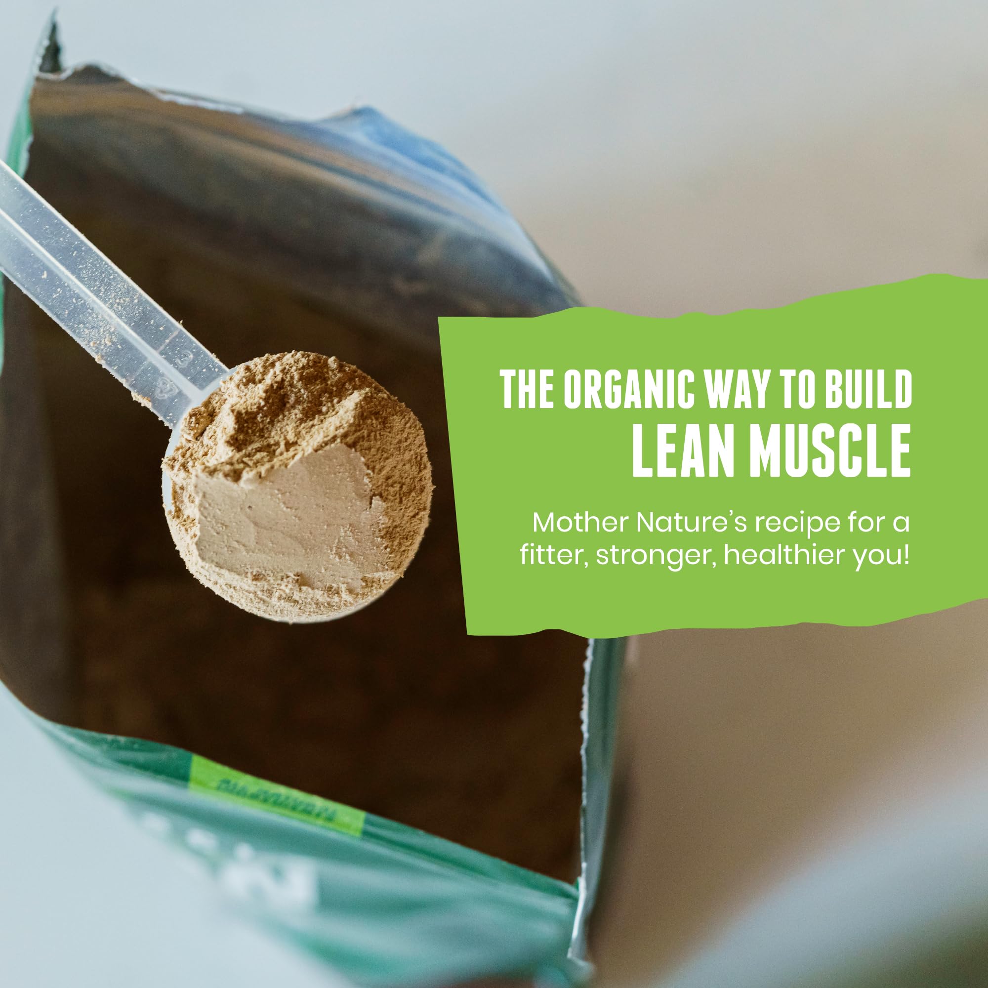 Organic Vegan Protein Powder - Plant-Based Chocolate Protein with Pea, Hemp, Brown Rice & Chia Seeds - Low Calorie Muscle Recovery & Growth Supplement - Post-Workout Shake for Athletes & Fitness Enthusiasts