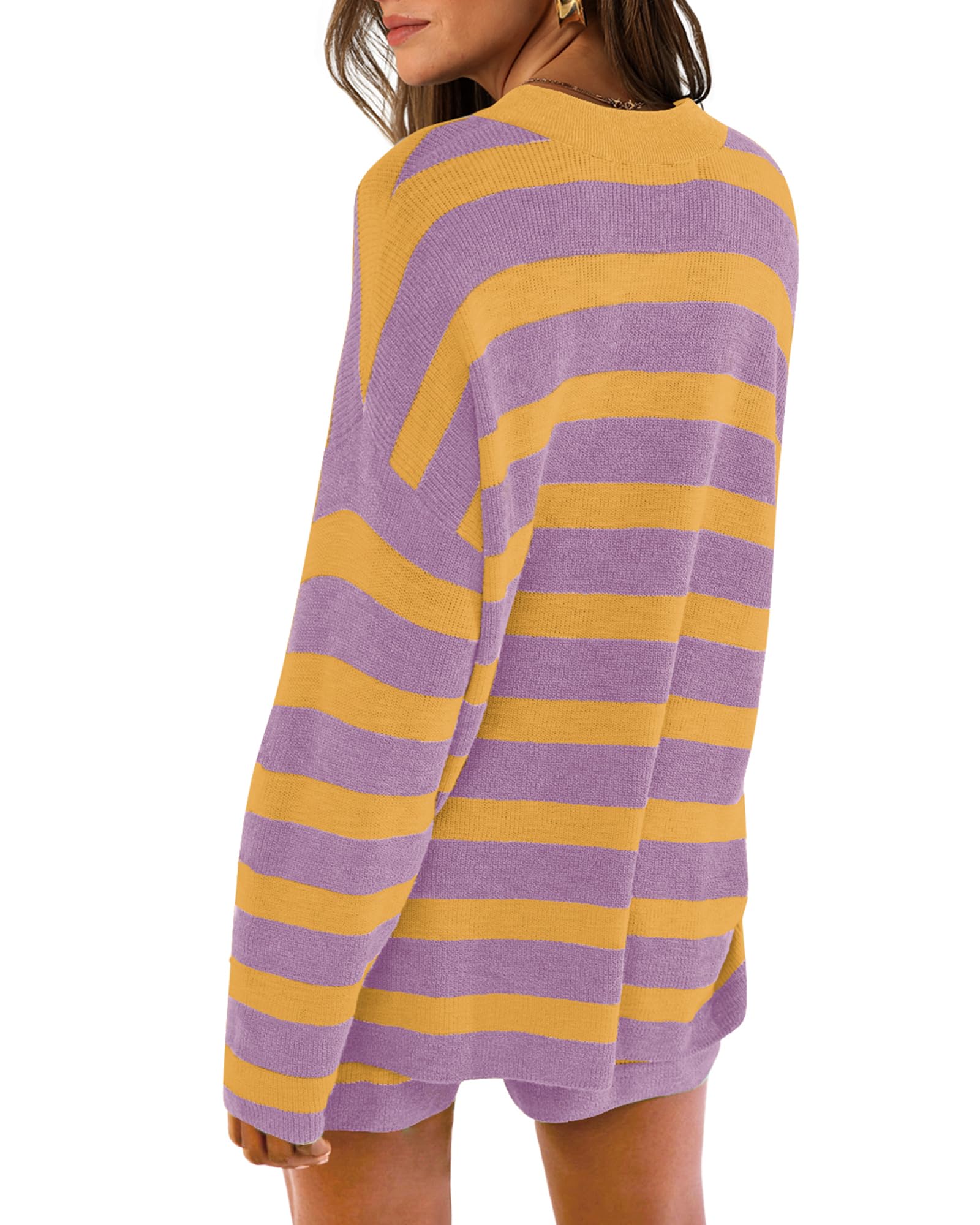 XIEERDUO Women's 2-Piece Sweater Set with Shorts - Cozy Fall Athleisure Lounge Wear Outfit 2024 - Perfect for Casual Wear, Yoga, and Relaxing at Home