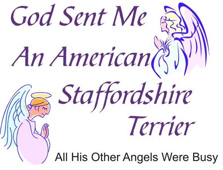God Sent Me An American Staffordshire Terrier T-Shirt - Funny Dog Lover Tee - Casual Wear for Pet Owners & Dog Show Enthusiasts
