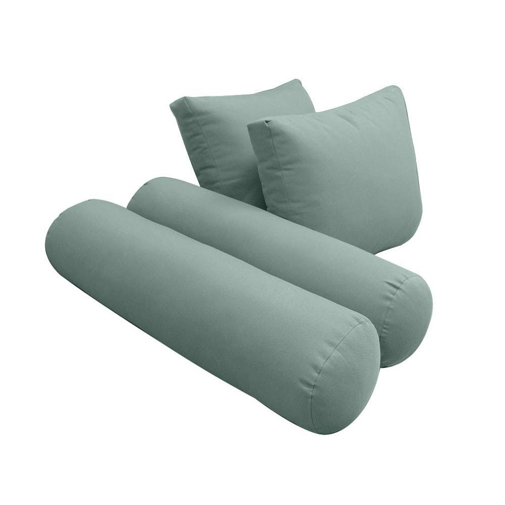 Prolinemax Outdoor Style 1 Full Knife Edge Daybed Mattress Cover - Waterproof Fitted Sheet & Bolster Pillow Case for Patio, Poolside, and Sunroom Furniture Protection